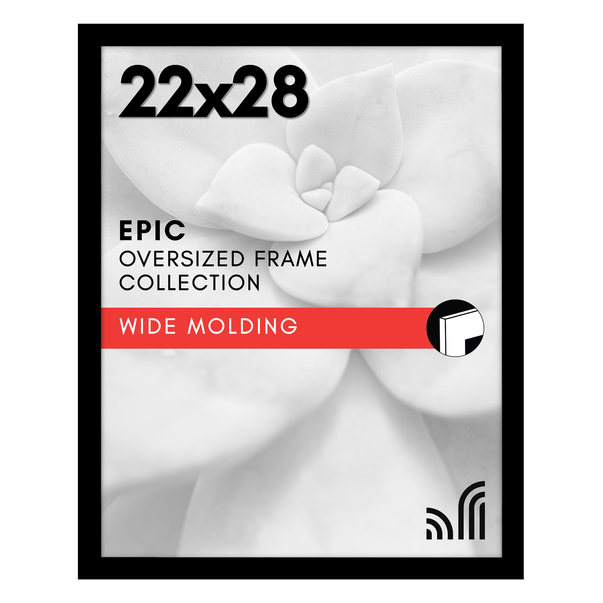 Americanflat 18x24 Poster Frame with Polished Plexiglass - Black Picture Frame - Wide Photo Frames Made of Engineered Wood for Vertical or Horizontal Wall Display - Epic Collection - Black