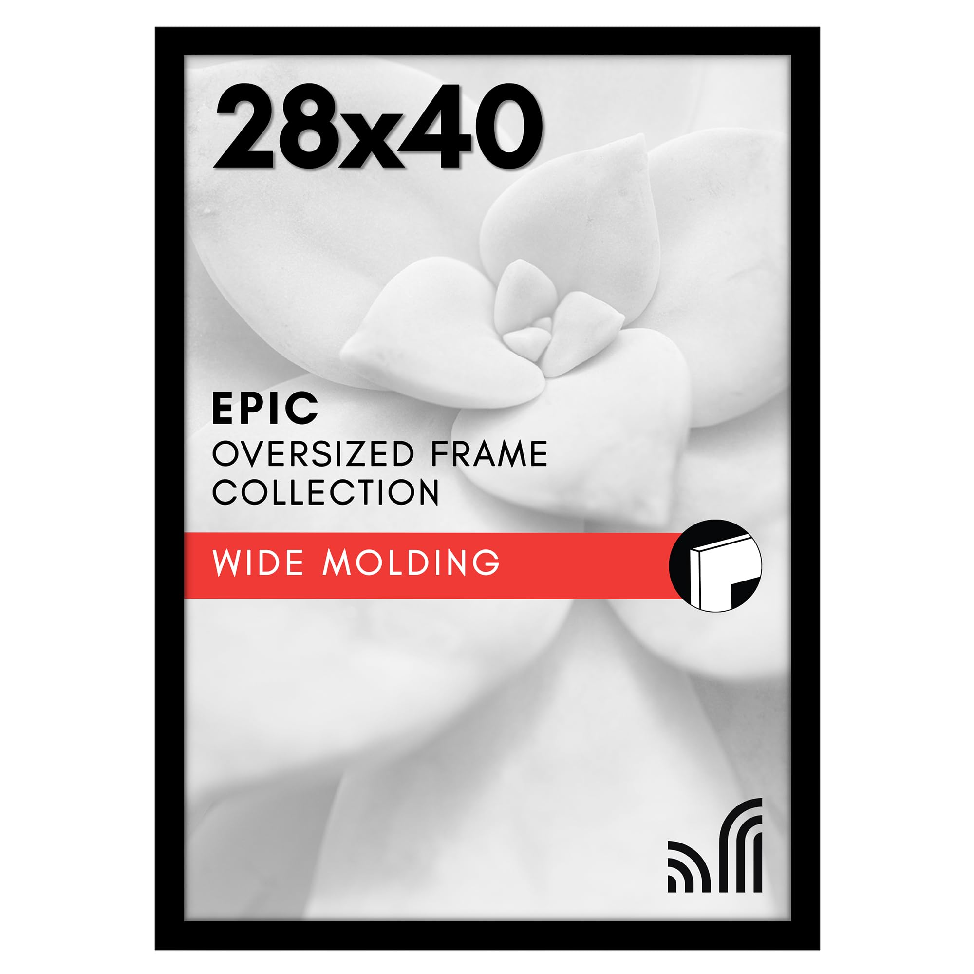Americanflat 18x24 Poster Frame with Polished Plexiglass - Black Picture Frame - Wide Photo Frames Made of Engineered Wood for Vertical or Horizontal Wall Display - Epic Collection - Black