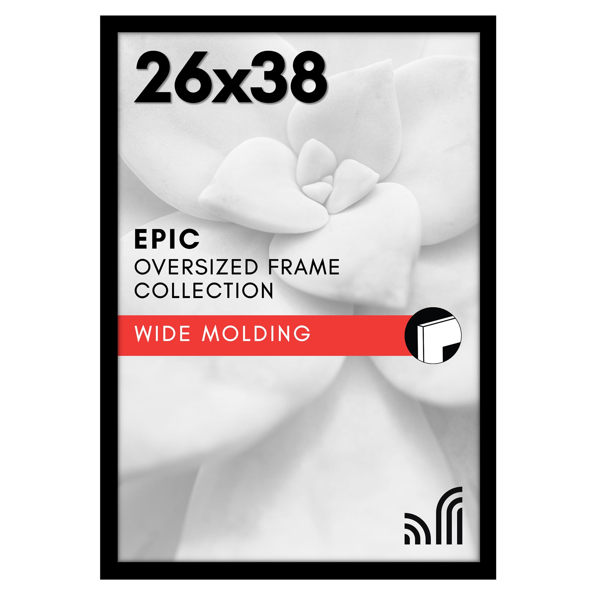Americanflat 18x24 Poster Frame with Polished Plexiglass - Black Picture Frame - Wide Photo Frames Made of Engineered Wood for Vertical or Horizontal Wall Display - Epic Collection - Black