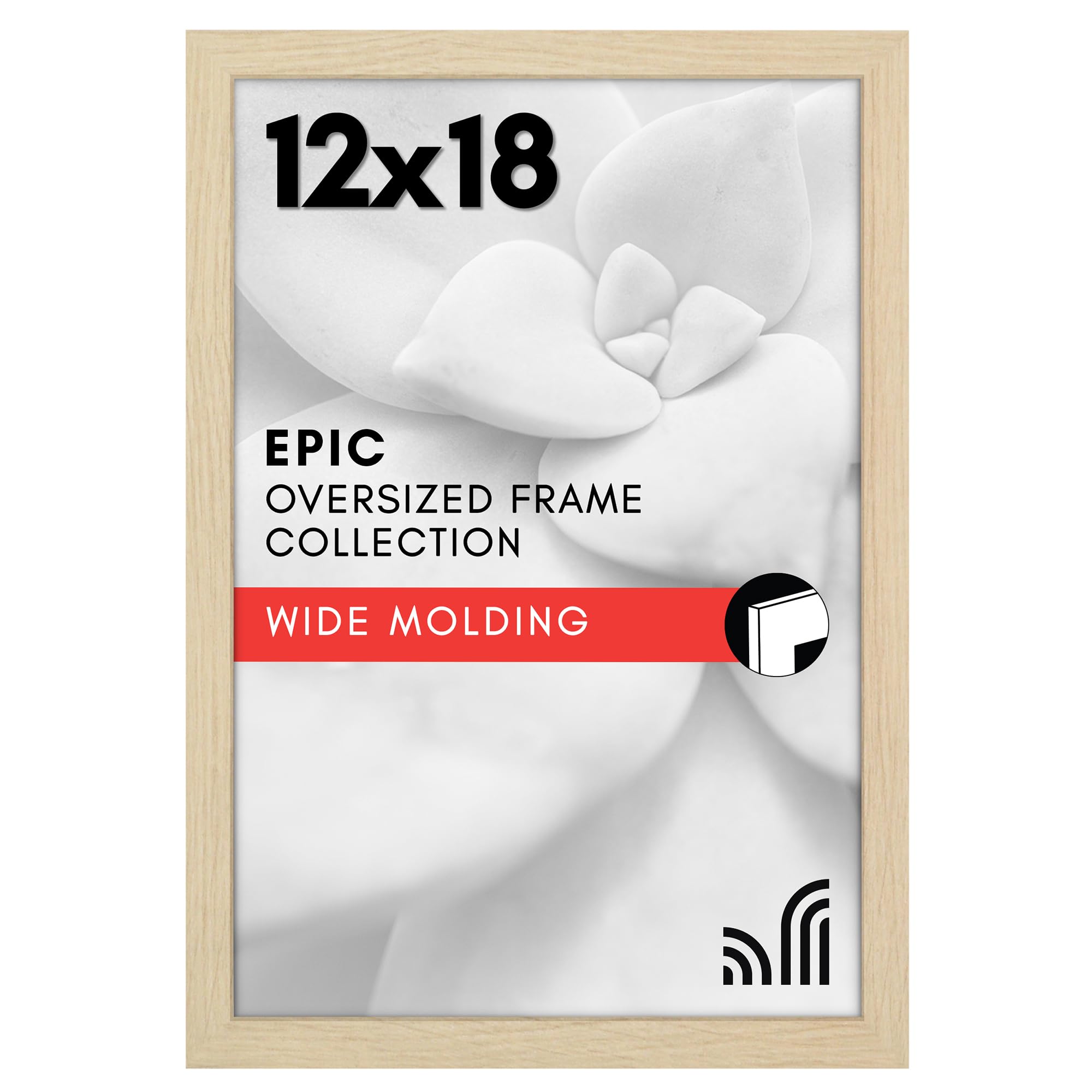 Americanflat 18x24 Poster Frame with Polished Plexiglass - Black Picture Frame - Wide Photo Frames Made of Engineered Wood for Vertical or Horizontal Wall Display - Epic Collection - Black