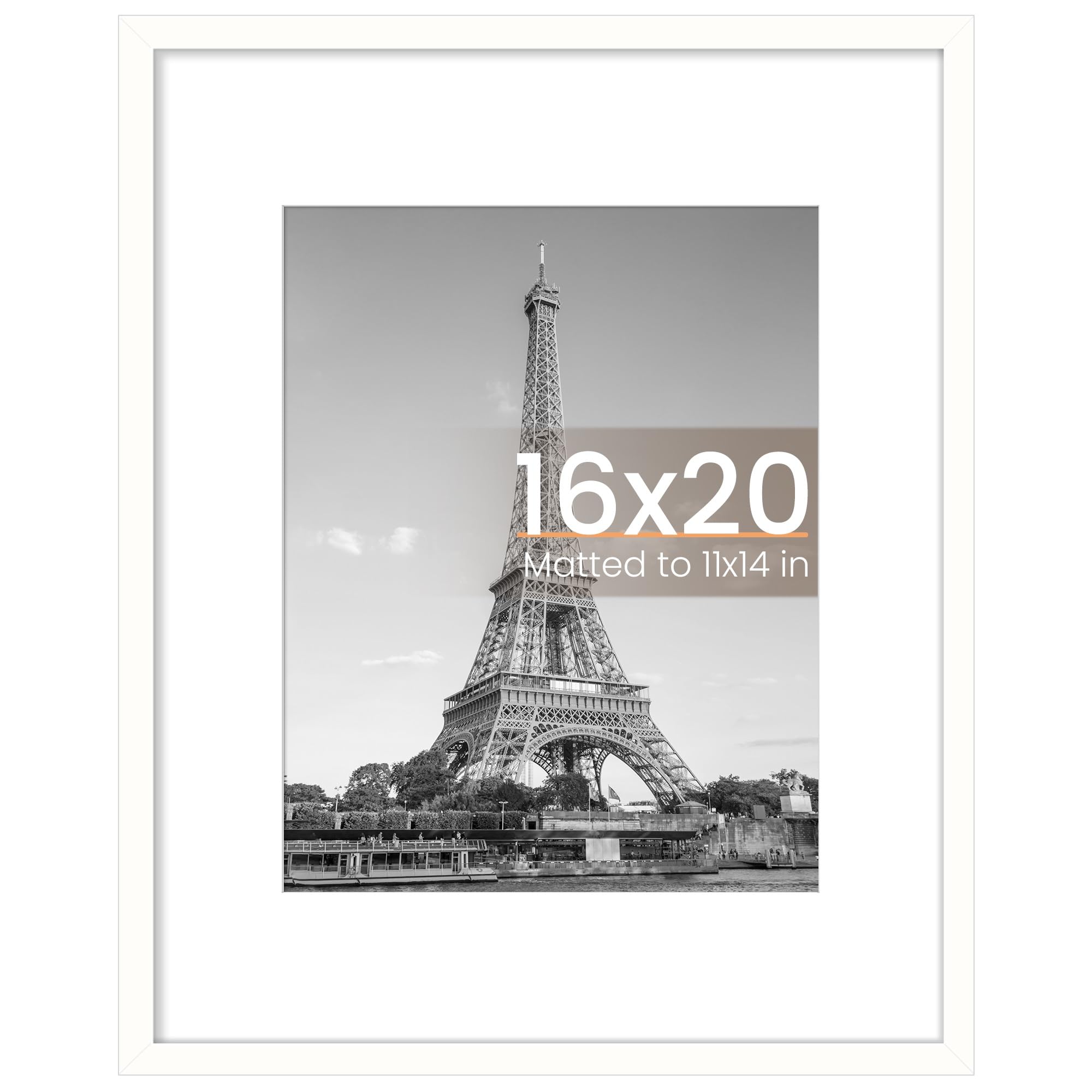 upsimples 11x17 Picture Frame, Display Pictures 9x15 with Mat or 11 x 17 Without, Wall Hanging Poster Frames, Black, 1 Pack