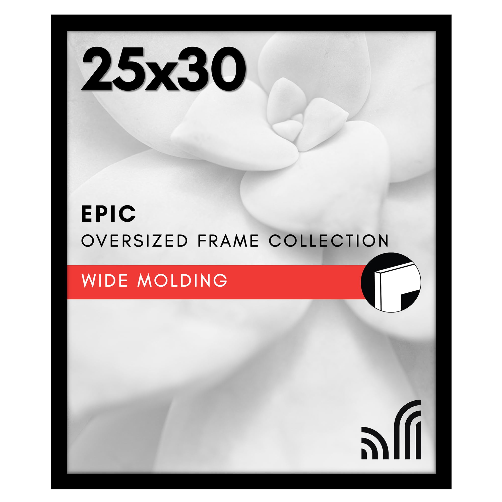 Americanflat 18x24 Poster Frame with Polished Plexiglass - Black Picture Frame - Wide Photo Frames Made of Engineered Wood for Vertical or Horizontal Wall Display - Epic Collection - Black