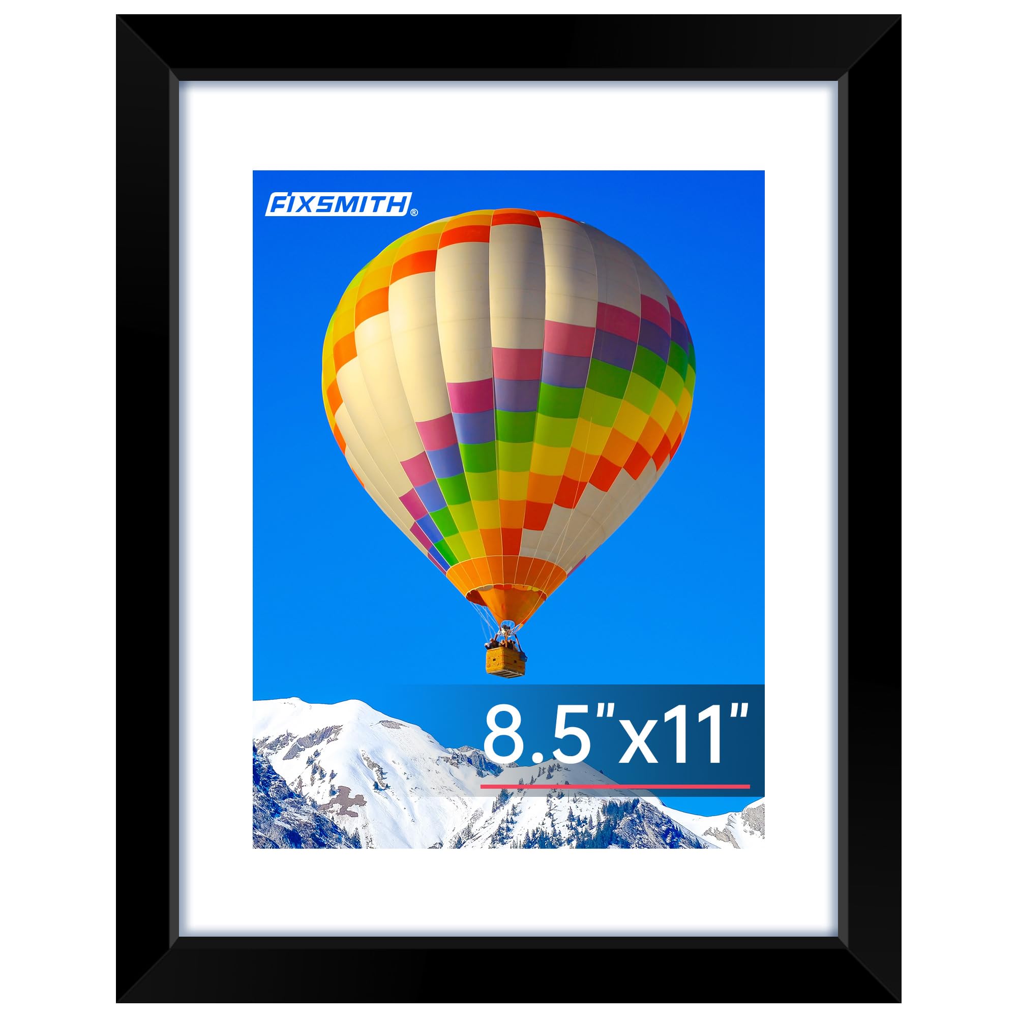 FIXSMITH 5x7 Picture Frame Set of 10, Photo Frame Bulk with HD Plexiglass, Display Pictures 4x6 with Mat or 5x7 Without Mat Multi Picture Frames Collage for Tabletop or Wall Display, Black