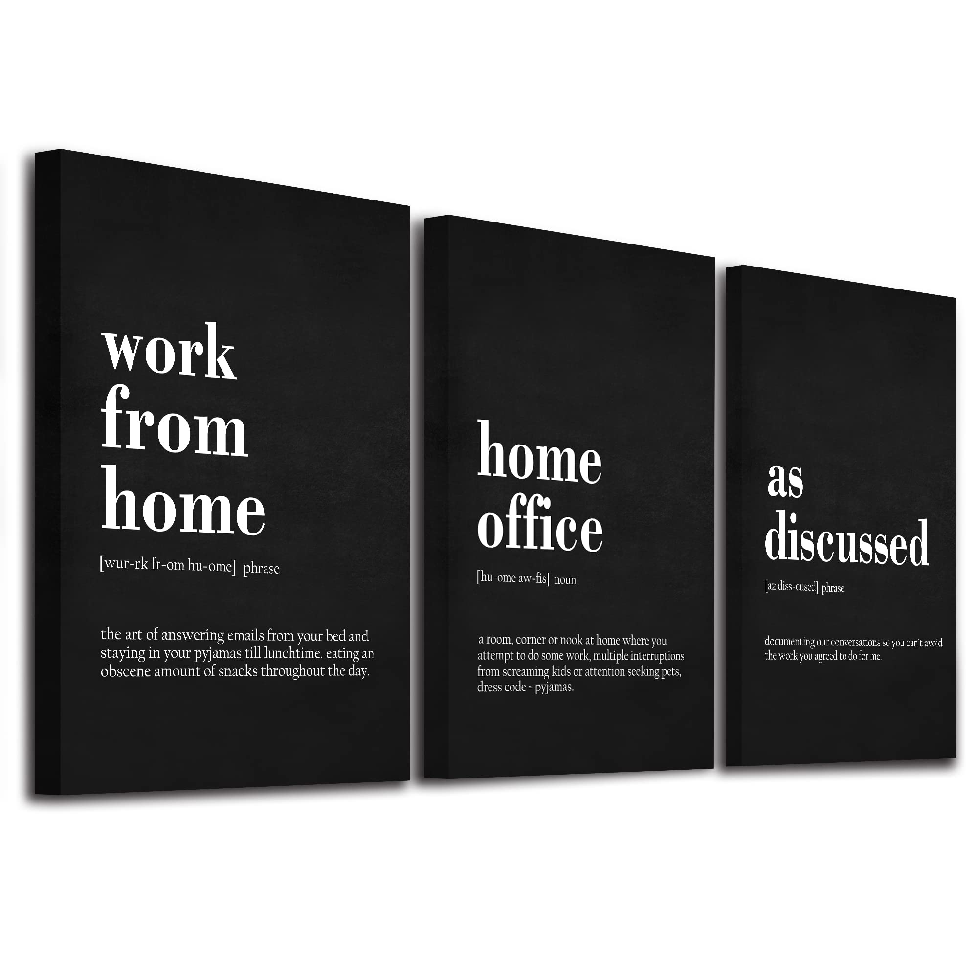 Inspirational Canvas Painting Wall Art -EPHANY ART,Mindset Quotes Prints, Success Framed Entrepreneur Poster Positive Quotes Wall Poster for Home Office Workplace (M-3pcs,12x16inchx3pcs)