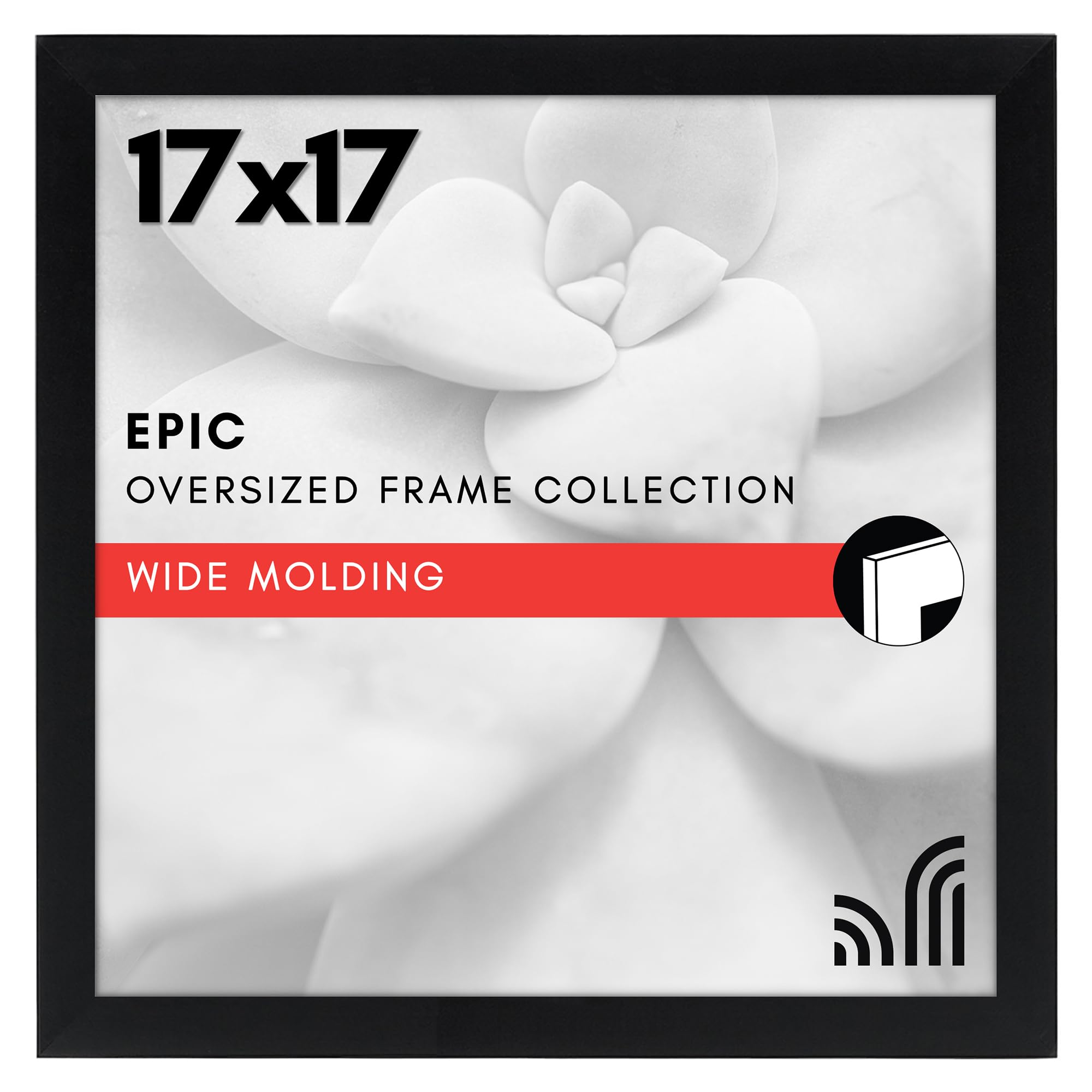 Americanflat 18x24 Poster Frame with Polished Plexiglass - Black Picture Frame - Wide Photo Frames Made of Engineered Wood for Vertical or Horizontal Wall Display - Epic Collection - Black