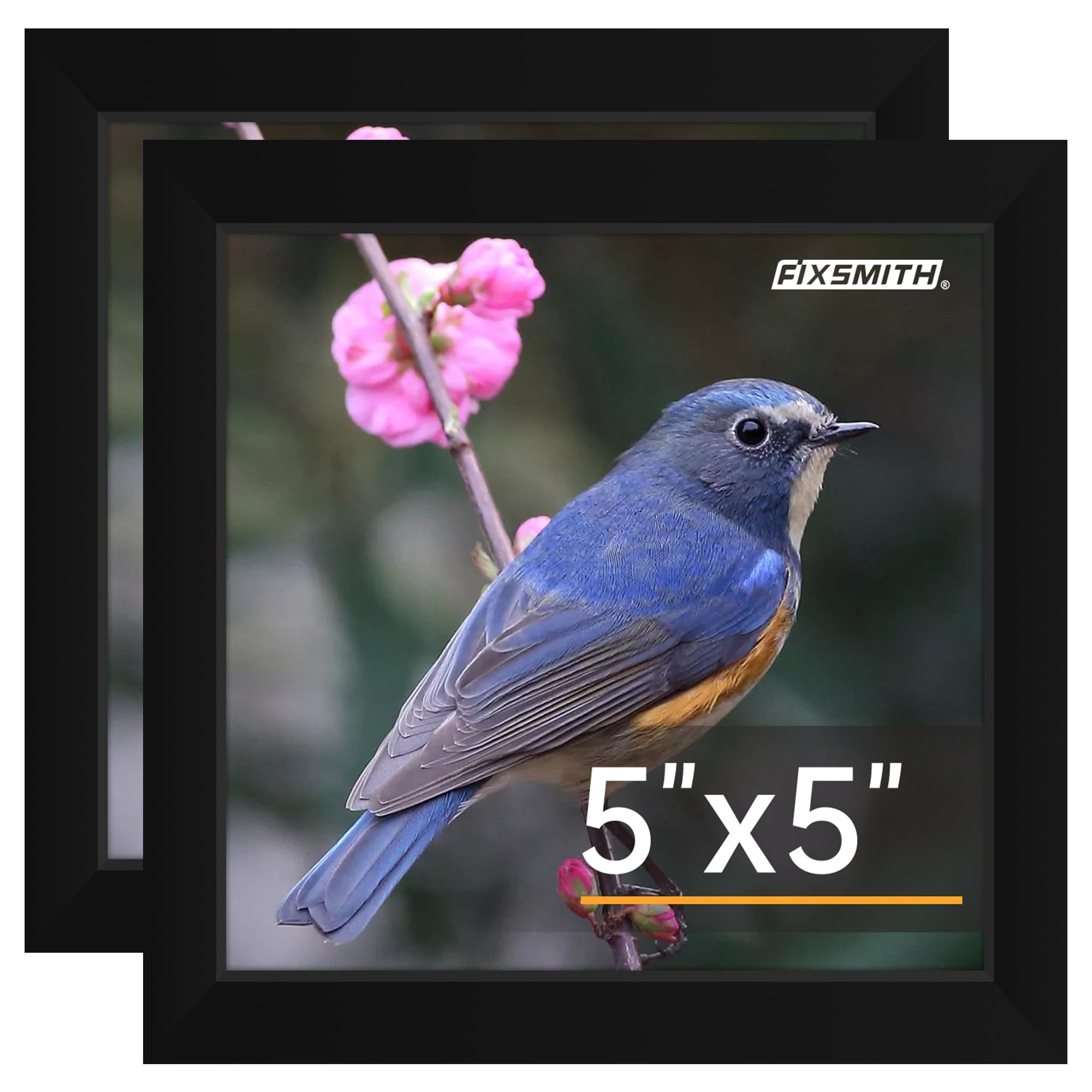 FIXSMITH 5x7 Picture Frame Set of 10, Photo Frame Bulk with HD Plexiglass, Display Pictures 4x6 with Mat or 5x7 Without Mat Multi Picture Frames Collage for Tabletop or Wall Display, Black