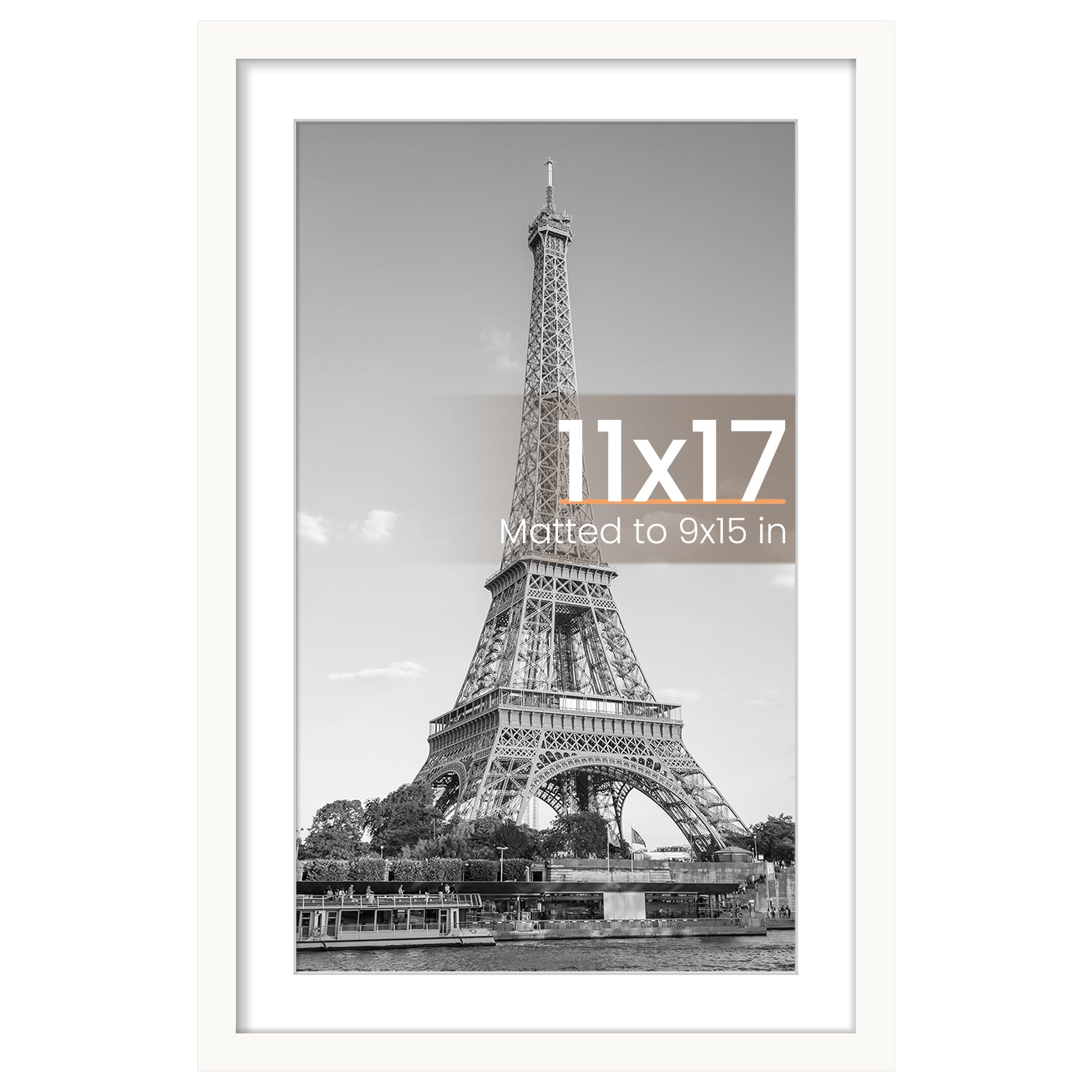 upsimples 12x16 Picture Frame, Display Pictures 8.5x11 with Mat or 12x16 Without Mat, Wall Hanging Photo Frame, Black, 1 Pack