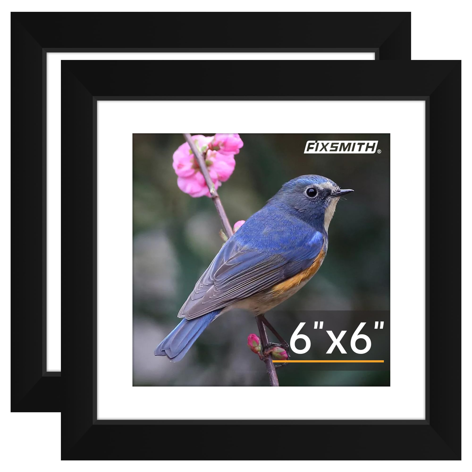 FIXSMITH 5x7 Picture Frame Set of 10, Photo Frame Bulk with HD Plexiglass, Display Pictures 4x6 with Mat or 5x7 Without Mat Multi Picture Frames Collage for Tabletop or Wall Display, Black