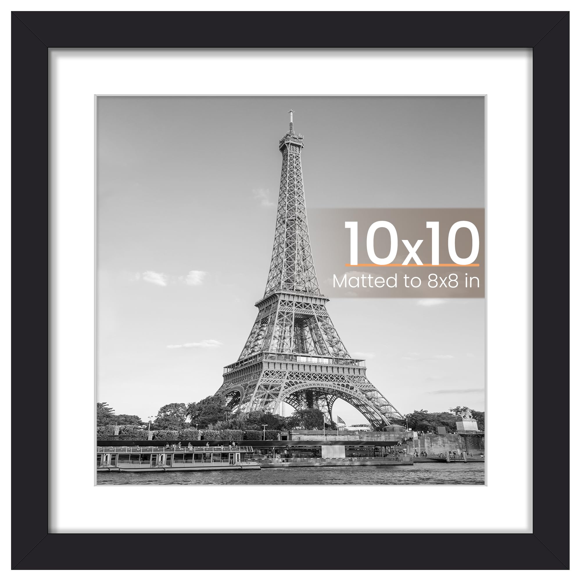 upsimples 11x17 Picture Frame, Display Pictures 9x15 with Mat or 11 x 17 Without, Wall Hanging Poster Frames, Black, 1 Pack