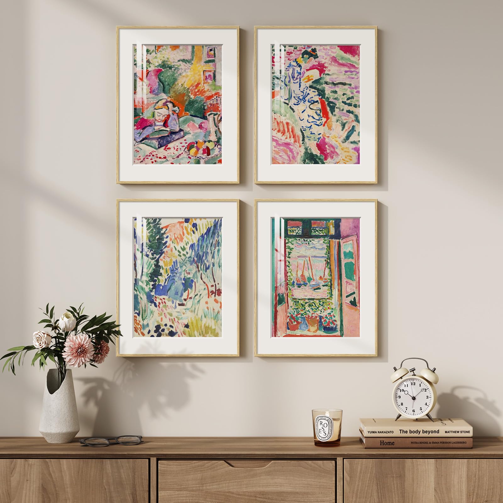 Framed Large William Morris Canvas Wall Art Set of 3, Vintage Nature Floral Artwork Prints, Boho Neutral Botanical Wall Decor for Living Room, Bedroom, Hallway and Office, Total Size 30x60