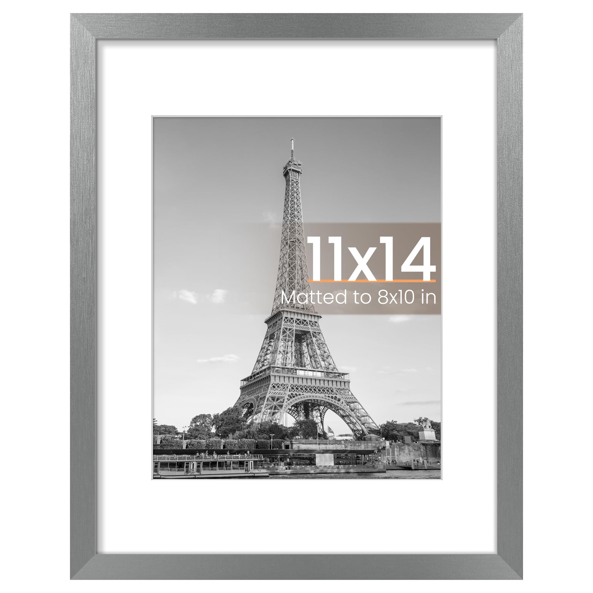 upsimples 12x16 Picture Frame, Display Pictures 8.5x11 with Mat or 12x16 Without Mat, Wall Hanging Photo Frame, Black, 1 Pack