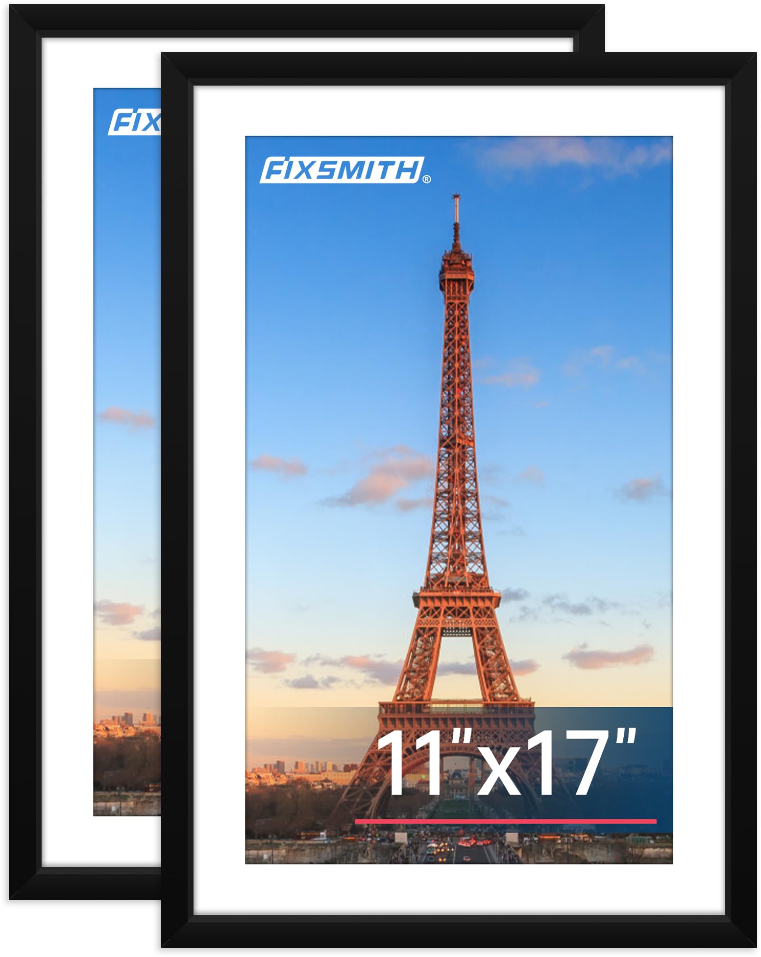FIXSMITH 5x7 Picture Frame Set of 10, Photo Frame Bulk with HD Plexiglass, Display Pictures 4x6 with Mat or 5x7 Without Mat Multi Picture Frames Collage for Tabletop or Wall Display, Black