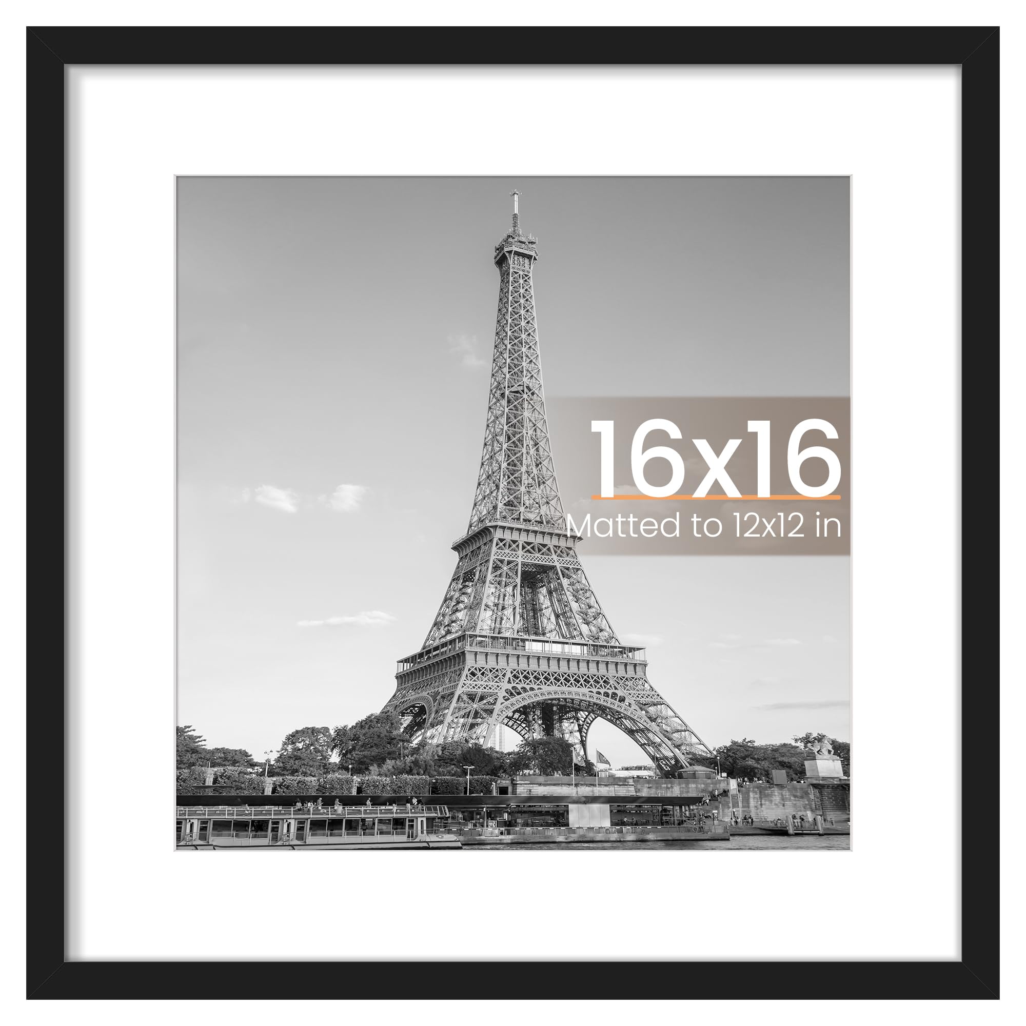 upsimples 11x17 Picture Frame, Display Pictures 9x15 with Mat or 11 x 17 Without, Wall Hanging Poster Frames, Black, 1 Pack