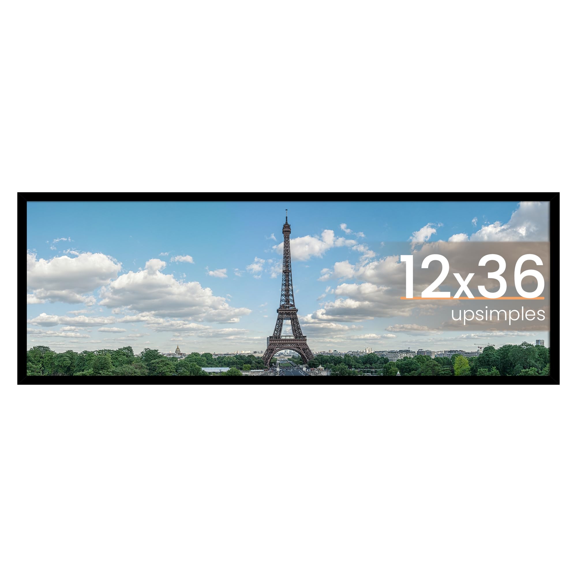 upsimples 11x17 Picture Frame, Display Pictures 9x15 with Mat or 11 x 17 Without, Wall Hanging Poster Frames, Black, 1 Pack