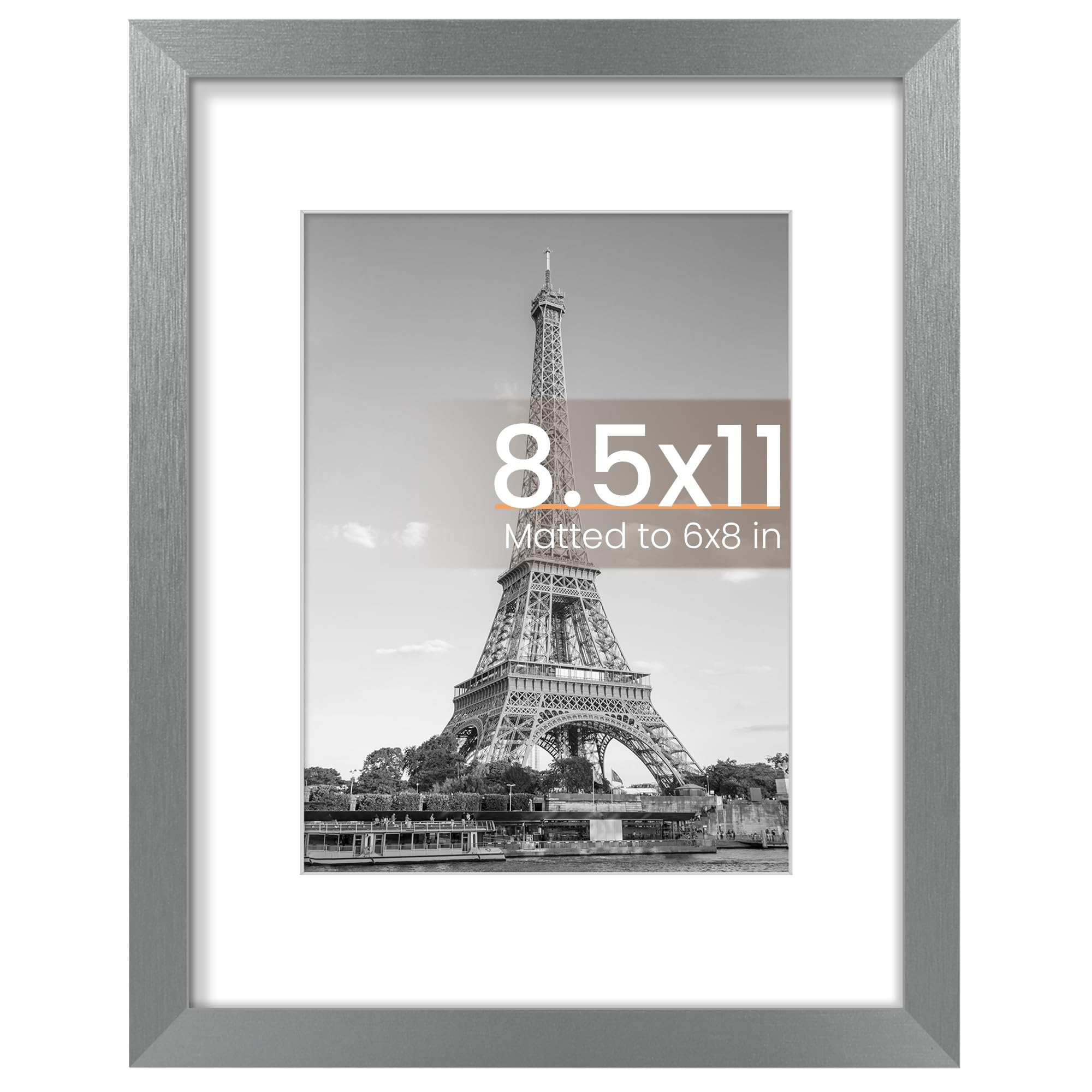 upsimples 11x17 Picture Frame, Display Pictures 9x15 with Mat or 11 x 17 Without, Wall Hanging Poster Frames, Black, 1 Pack