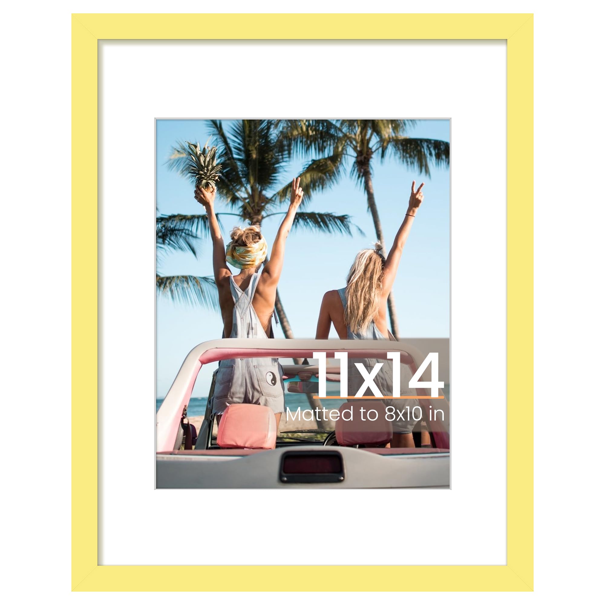 upsimples 12x16 Picture Frame, Display Pictures 8.5x11 with Mat or 12x16 Without Mat, Wall Hanging Photo Frame, Black, 1 Pack