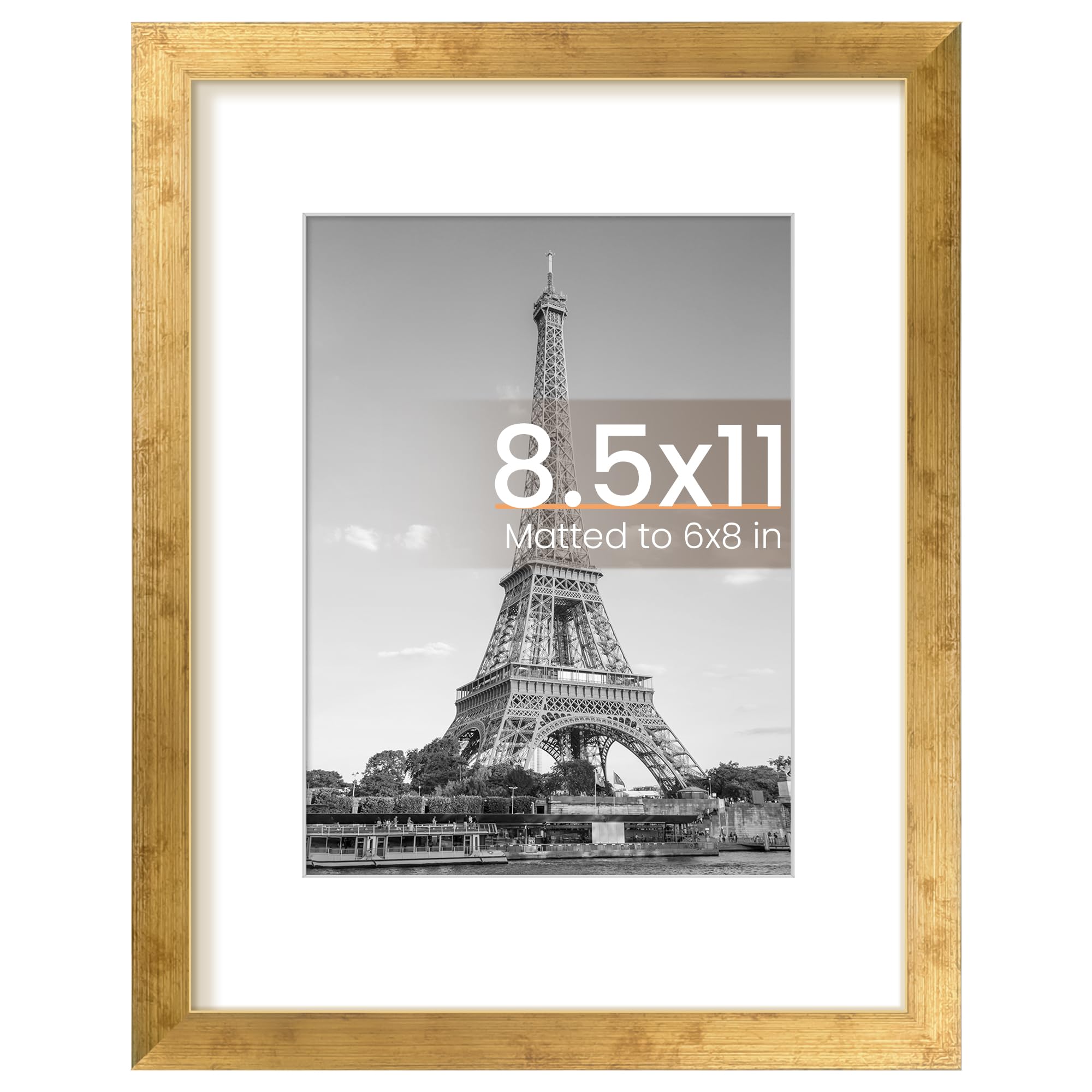 upsimples 12x16 Picture Frame, Display Pictures 8.5x11 with Mat or 12x16 Without Mat, Wall Hanging Photo Frame, Black, 1 Pack