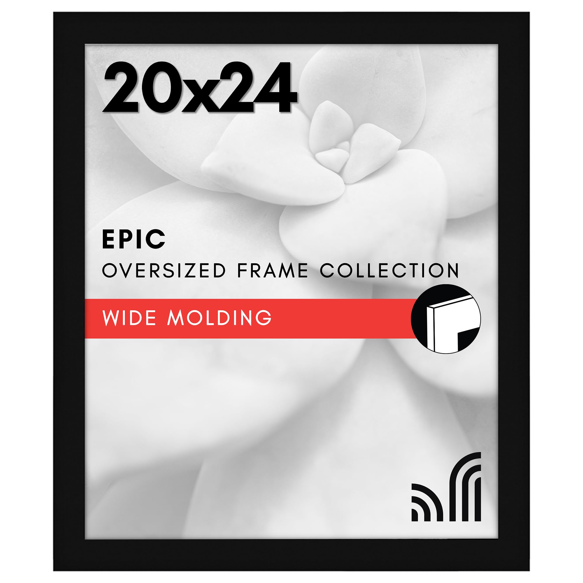 Americanflat 18x24 Poster Frame with Polished Plexiglass - Black Picture Frame - Wide Photo Frames Made of Engineered Wood for Vertical or Horizontal Wall Display - Epic Collection - Black