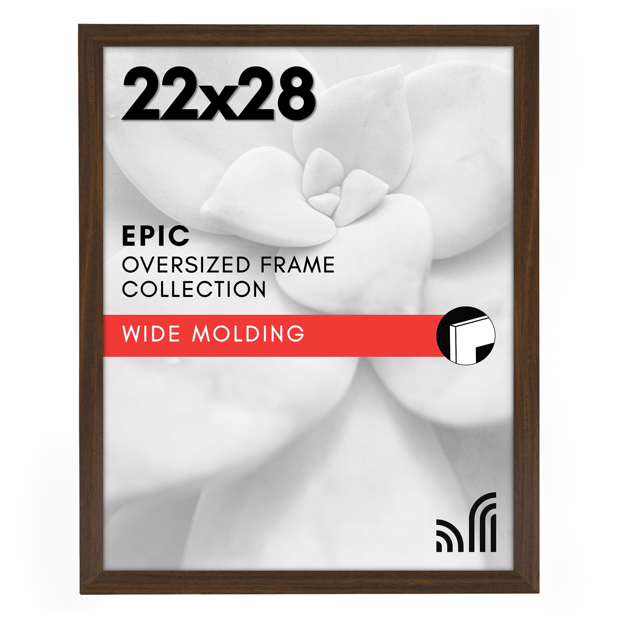 Americanflat 18x24 Poster Frame with Polished Plexiglass - Black Picture Frame - Wide Photo Frames Made of Engineered Wood for Vertical or Horizontal Wall Display - Epic Collection - Black