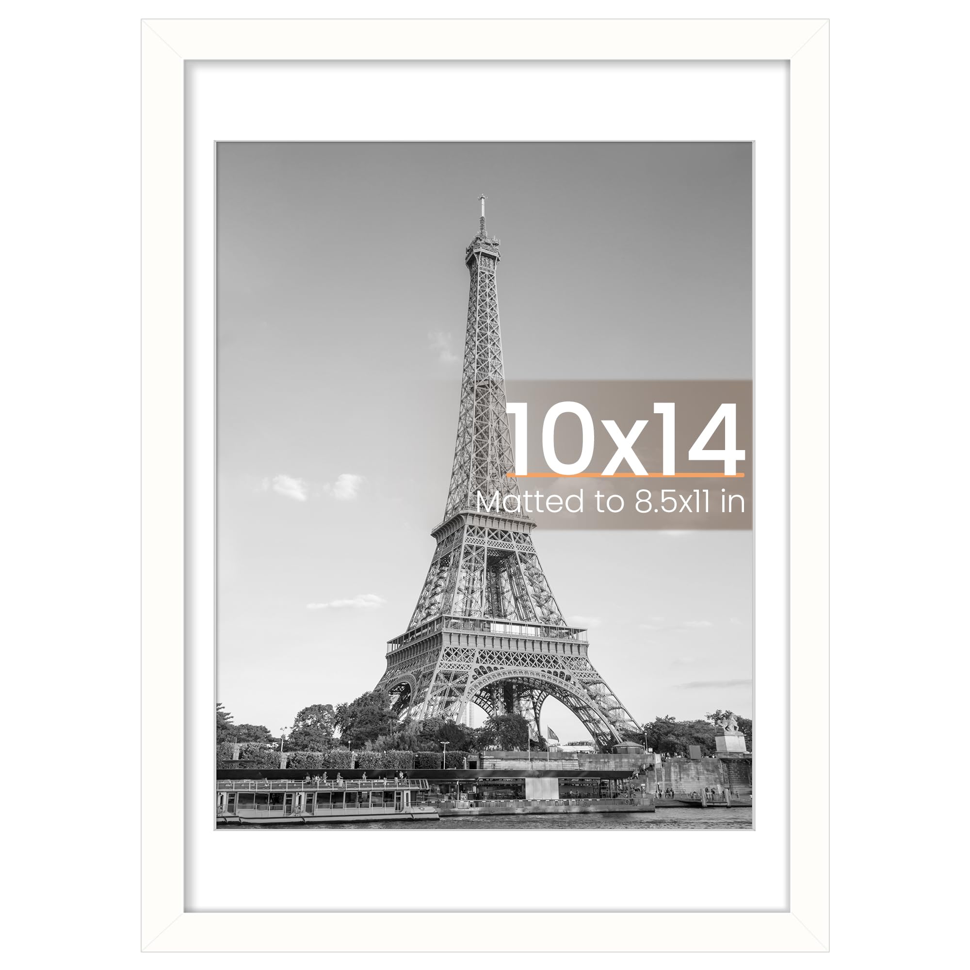 upsimples 11x17 Picture Frame, Display Pictures 9x15 with Mat or 11 x 17 Without, Wall Hanging Poster Frames, Black, 1 Pack
