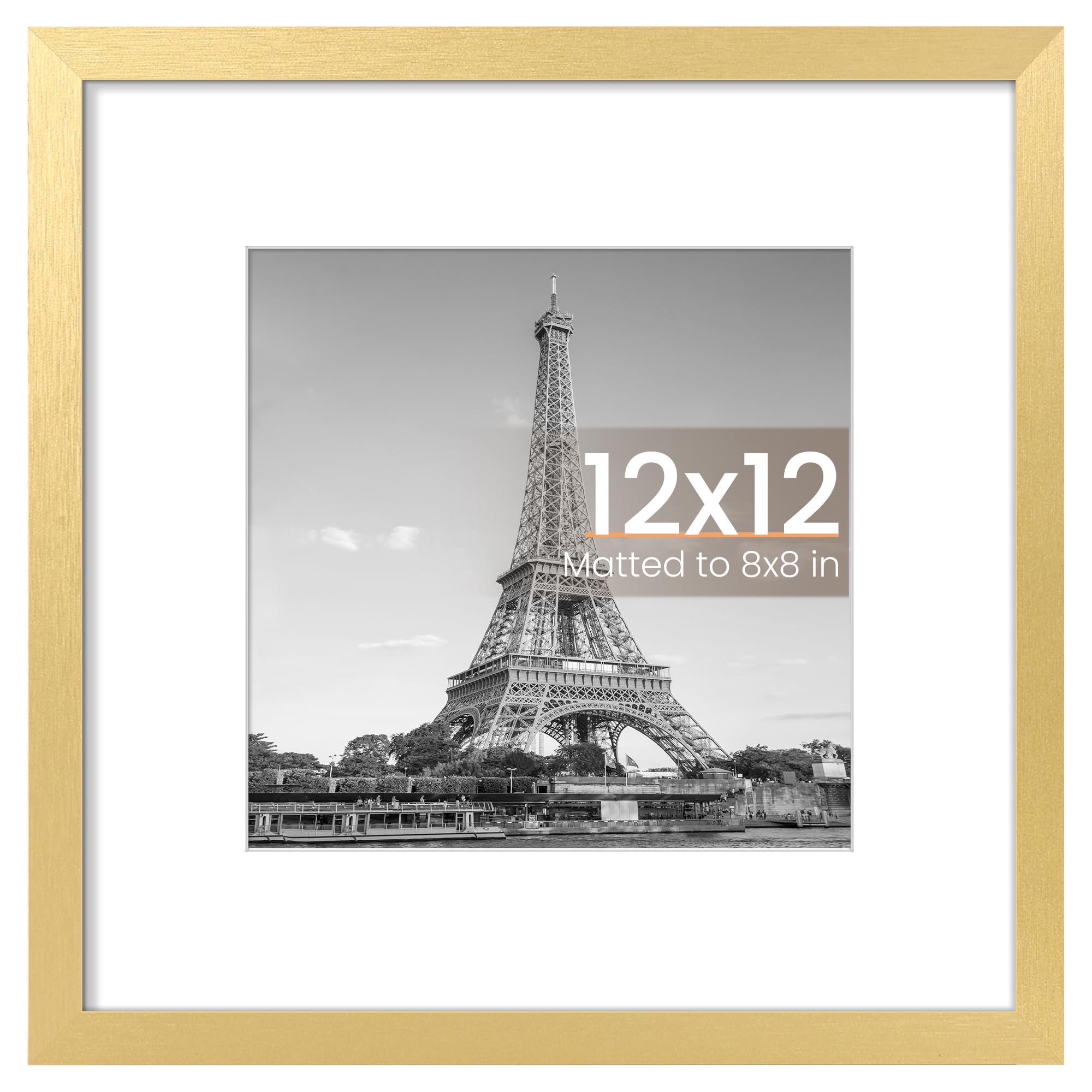 upsimples 8x10 Picture Frame, Display Pictures 5x7 with Mat or 8x10 Without Mat, Wall Hanging Photo Frame, Black, 1 Pack