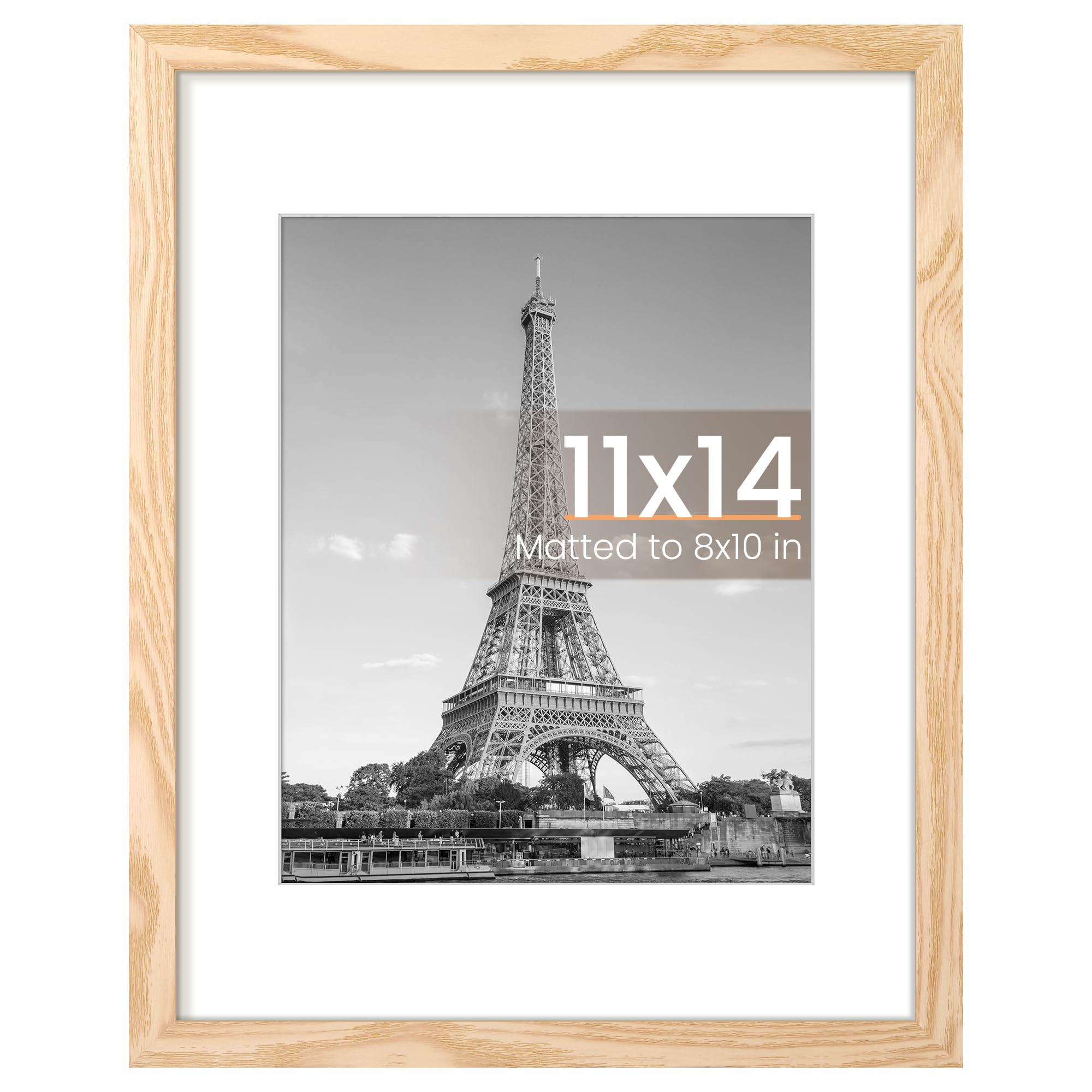 upsimples 11x17 Picture Frame, Display Pictures 9x15 with Mat or 11 x 17 Without, Wall Hanging Poster Frames, Black, 1 Pack