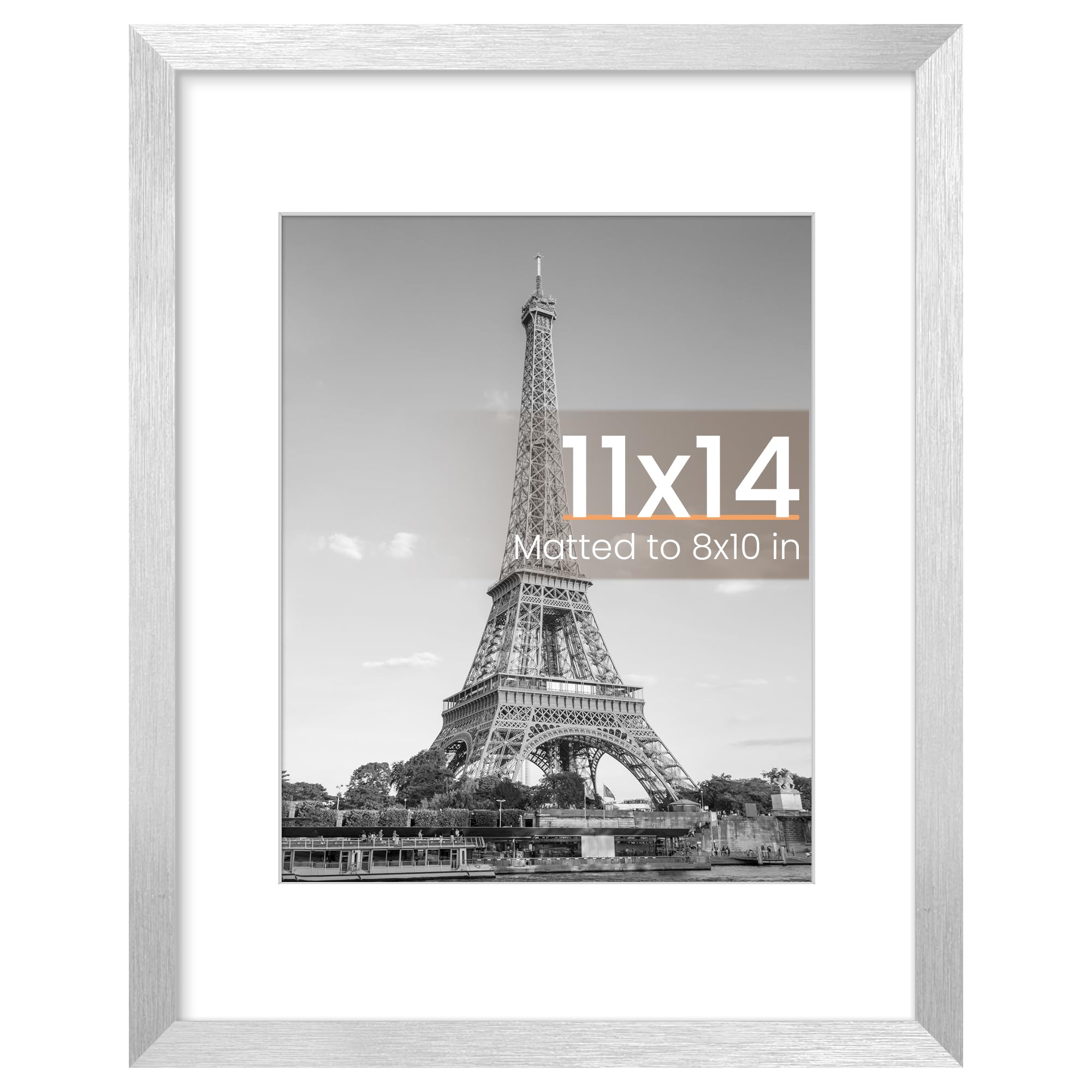 upsimples 8x10 Picture Frame, Display Pictures 5x7 with Mat or 8x10 Without Mat, Wall Hanging Photo Frame, Black, 1 Pack