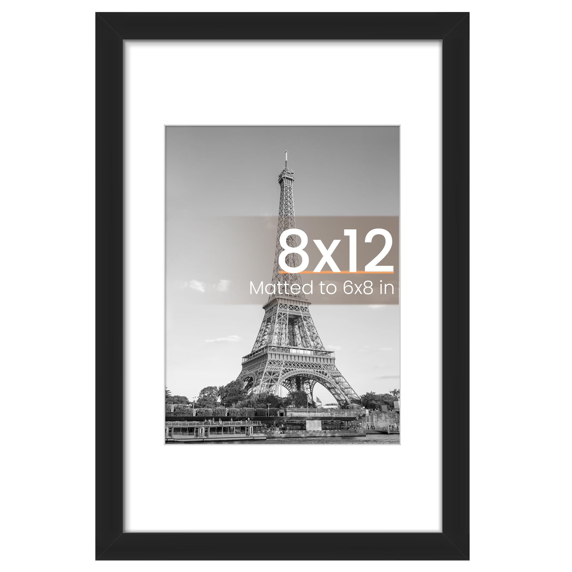 upsimples 11x17 Picture Frame, Display Pictures 9x15 with Mat or 11 x 17 Without, Wall Hanging Poster Frames, Black, 1 Pack