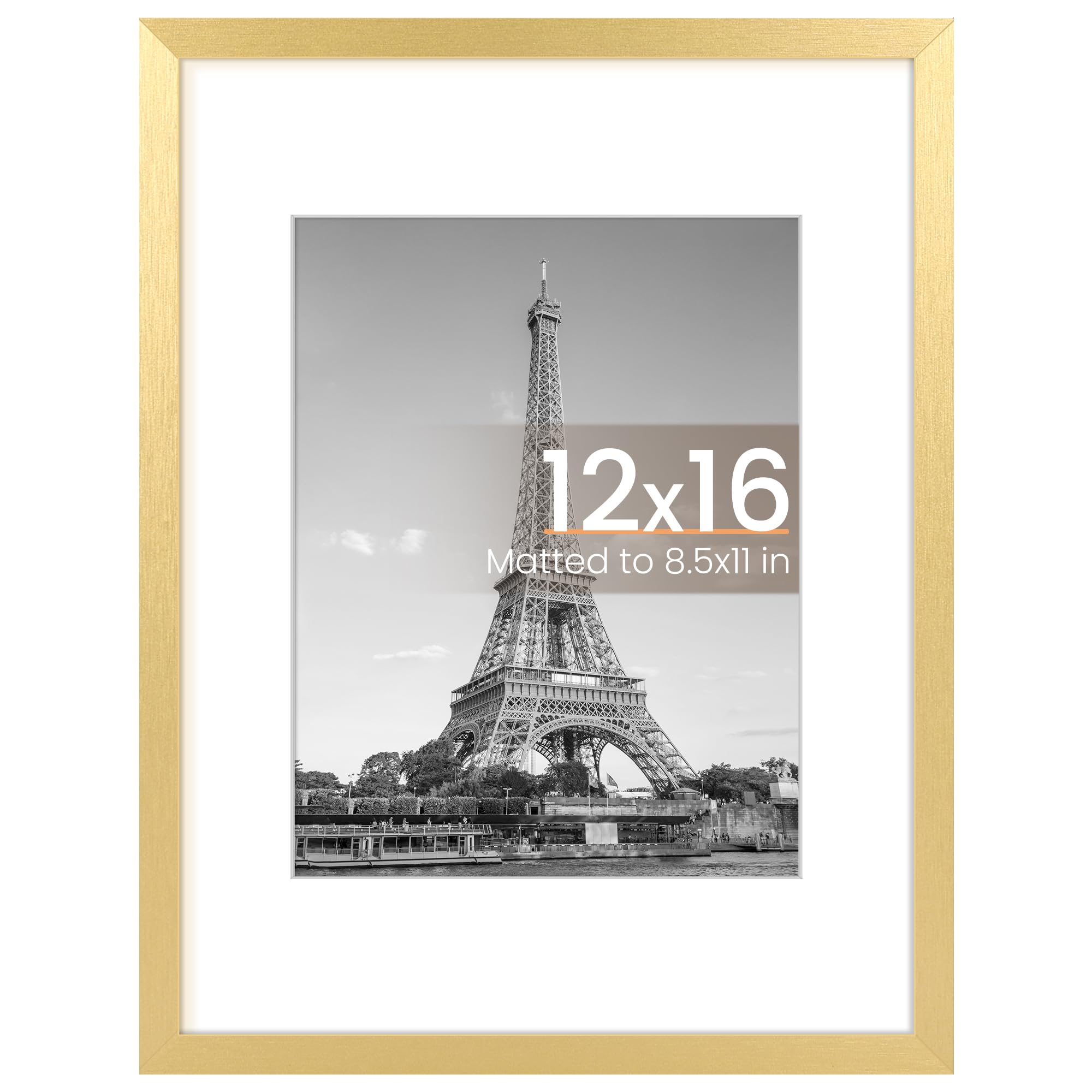upsimples 11x17 Picture Frame, Display Pictures 9x15 with Mat or 11 x 17 Without, Wall Hanging Poster Frames, Black, 1 Pack