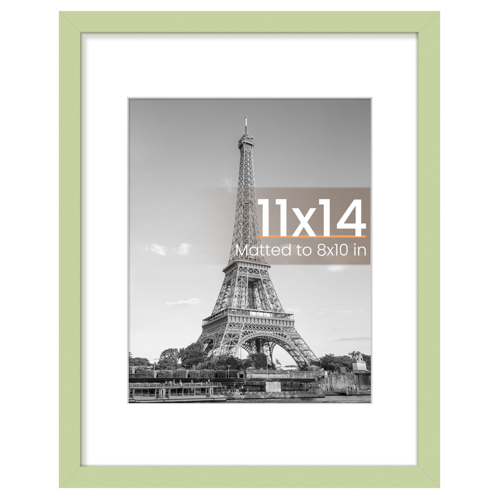 upsimples 8x10 Picture Frame, Display Pictures 5x7 with Mat or 8x10 Without Mat, Wall Hanging Photo Frame, Black, 1 Pack