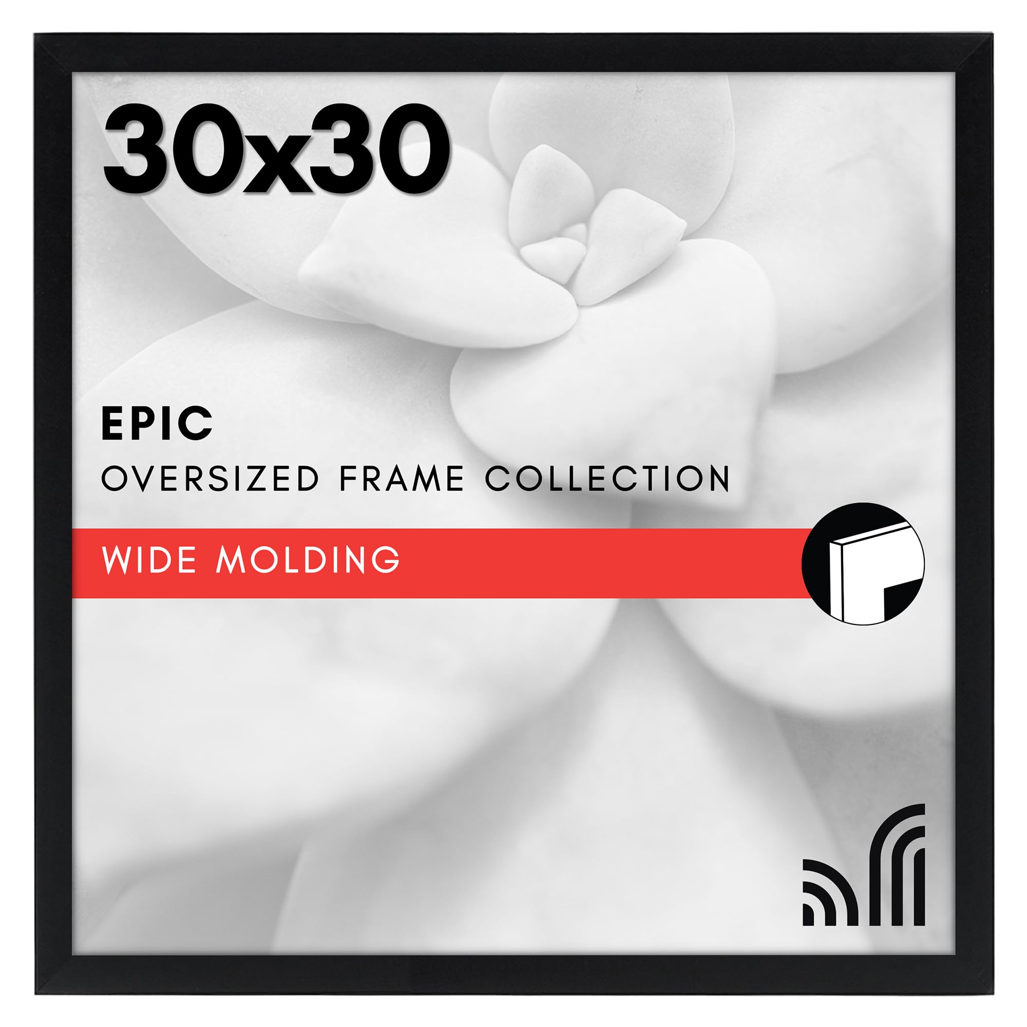 Americanflat 18x24 Poster Frame with Polished Plexiglass - Black Picture Frame - Wide Photo Frames Made of Engineered Wood for Vertical or Horizontal Wall Display - Epic Collection - Black