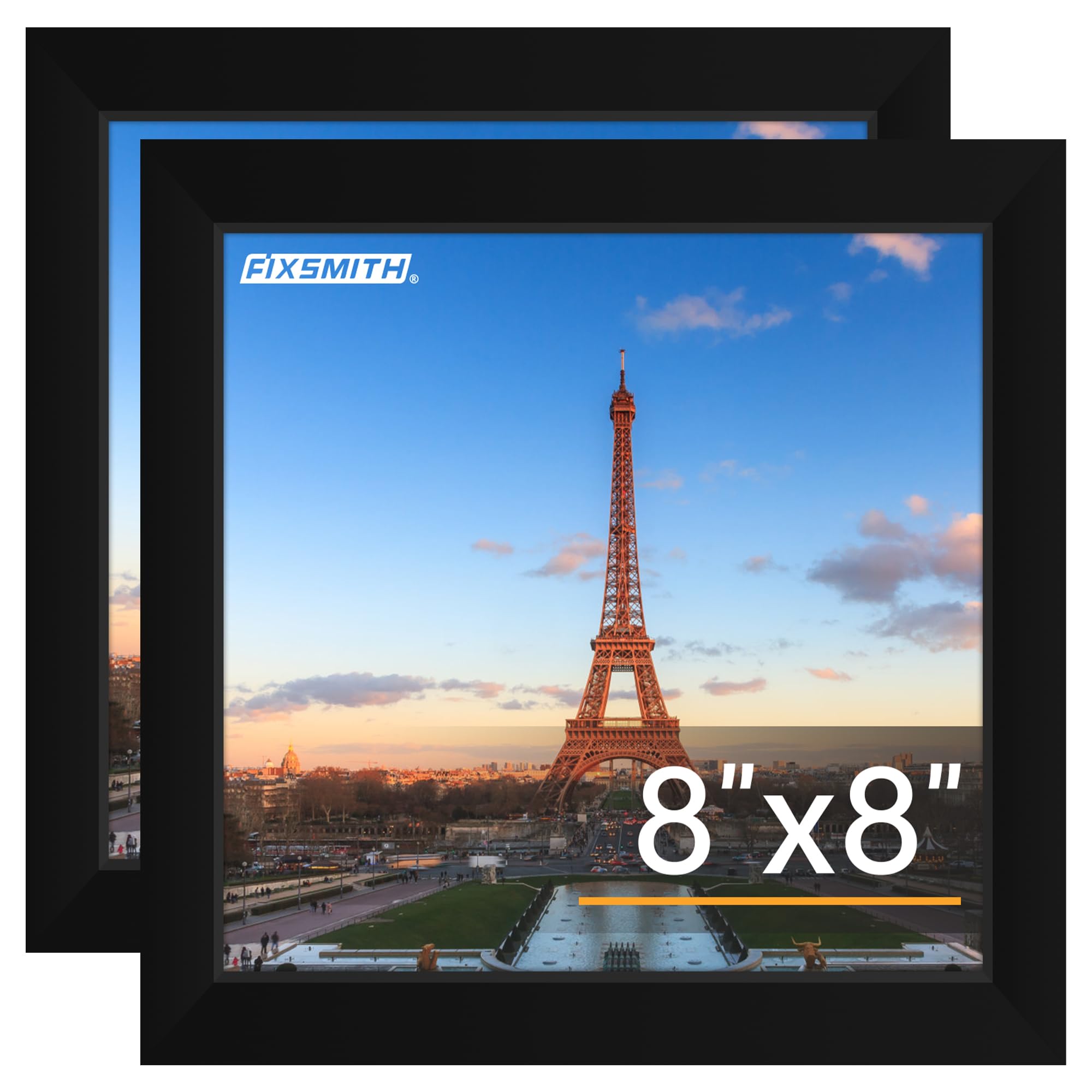 FIXSMITH 5x7 Picture Frame Set of 10, Photo Frame Bulk with HD Plexiglass, Display Pictures 4x6 with Mat or 5x7 Without Mat Multi Picture Frames Collage for Tabletop or Wall Display, Black