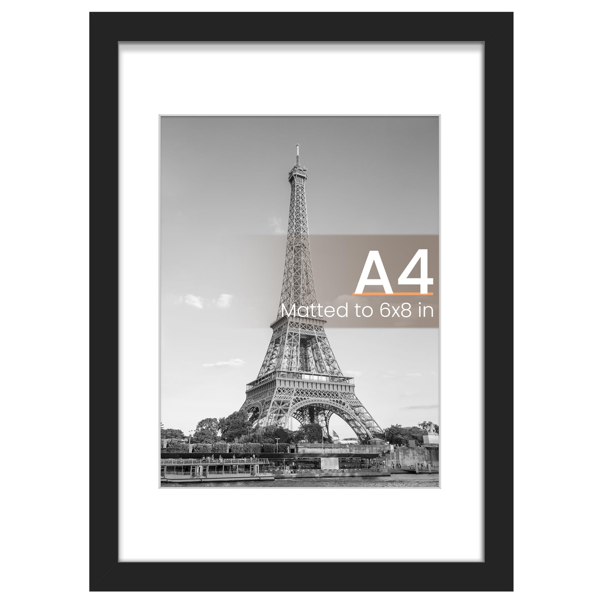 upsimples 11x17 Picture Frame, Display Pictures 9x15 with Mat or 11 x 17 Without, Wall Hanging Poster Frames, Black, 1 Pack