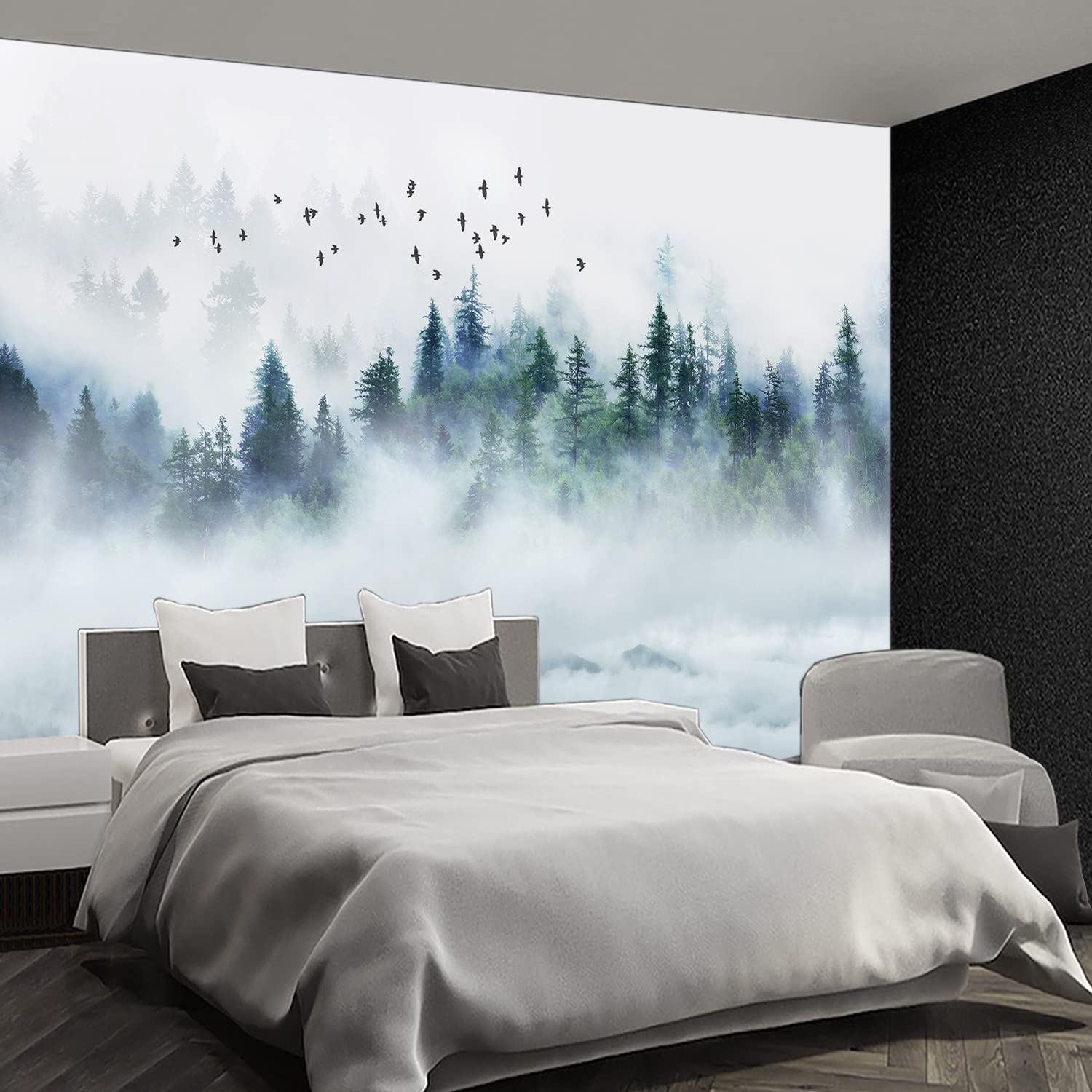 Brooklyn Bridge City View Mural Living Room couches Extra Large wall murals new york Cities Wallpaper Bedroom California Picture Landscape - 108"x75"（It's not Peel and Stick.）