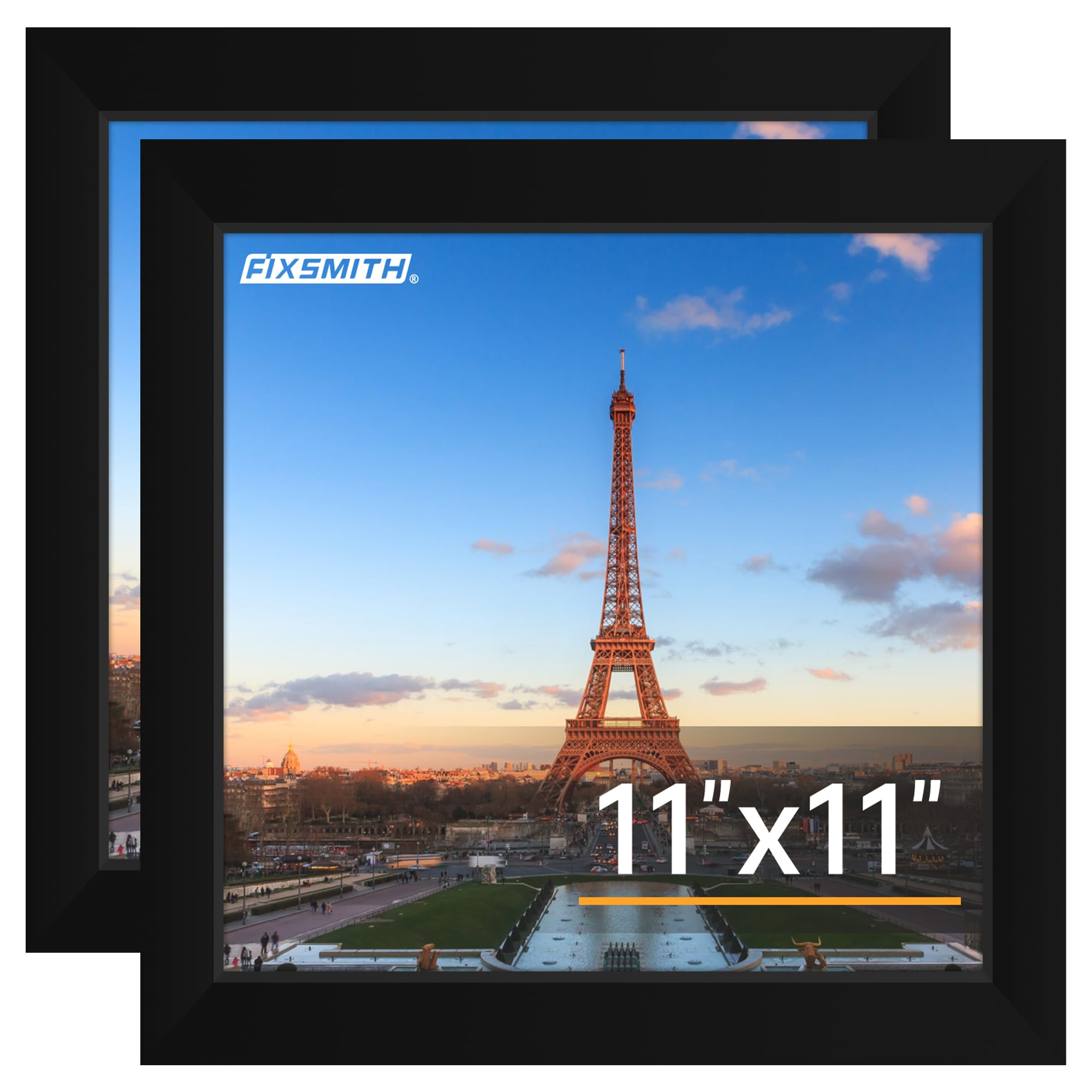 FIXSMITH 5x7 Picture Frame Set of 10, Photo Frame Bulk with HD Plexiglass, Display Pictures 4x6 with Mat or 5x7 Without Mat Multi Picture Frames Collage for Tabletop or Wall Display, Black