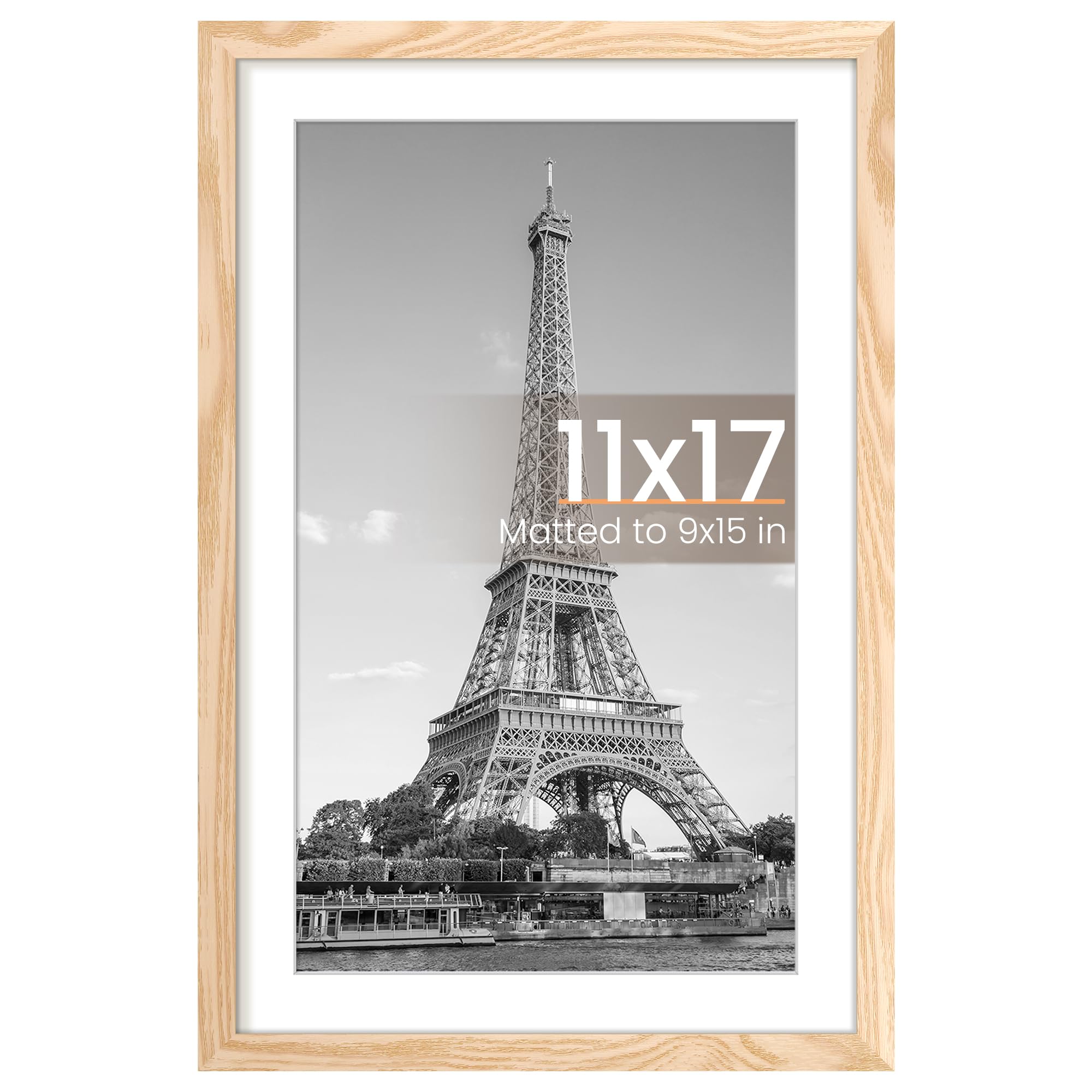 upsimples 8x10 Picture Frame, Display Pictures 5x7 with Mat or 8x10 Without Mat, Wall Hanging Photo Frame, Black, 1 Pack