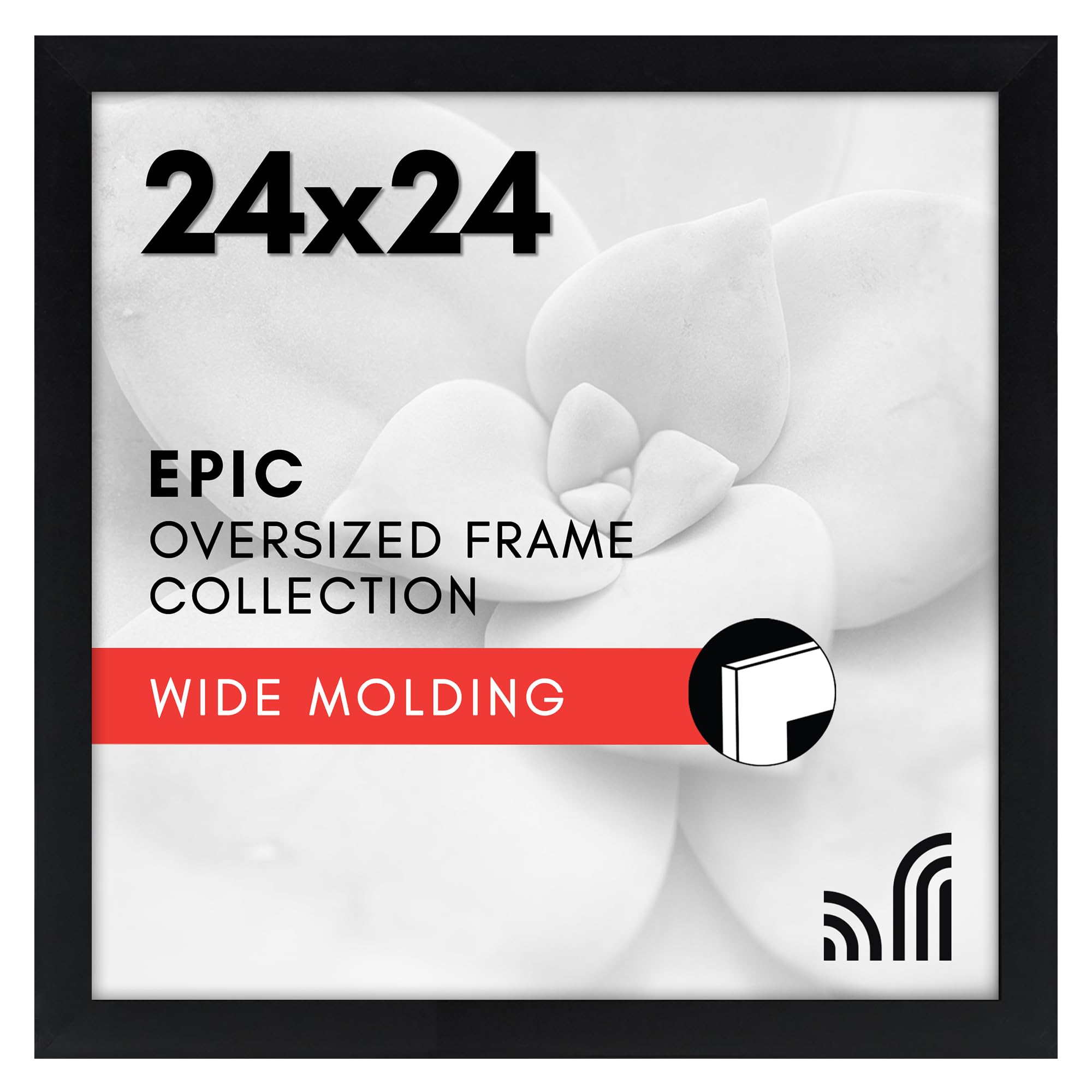 Americanflat 18x24 Poster Frame with Polished Plexiglass - Black Picture Frame - Wide Photo Frames Made of Engineered Wood for Vertical or Horizontal Wall Display - Epic Collection - Black