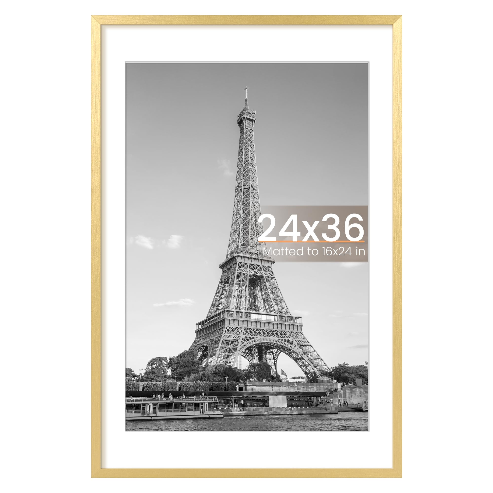 upsimples 8x10 Picture Frame, Display Pictures 5x7 with Mat or 8x10 Without Mat, Wall Hanging Photo Frame, Black, 1 Pack