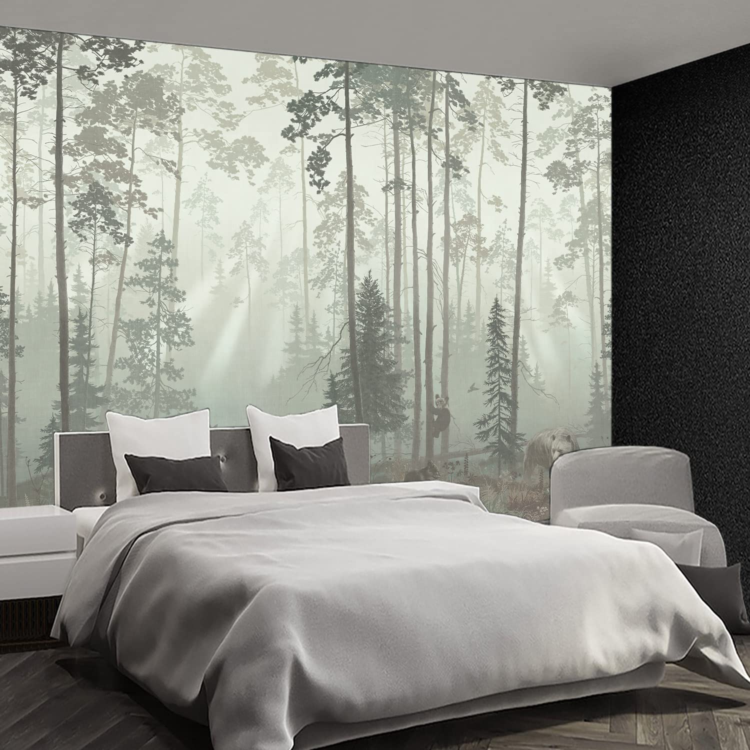 Brooklyn Bridge City View Mural Living Room couches Extra Large wall murals new york Cities Wallpaper Bedroom California Picture Landscape - 108"x75"（It's not Peel and Stick.）