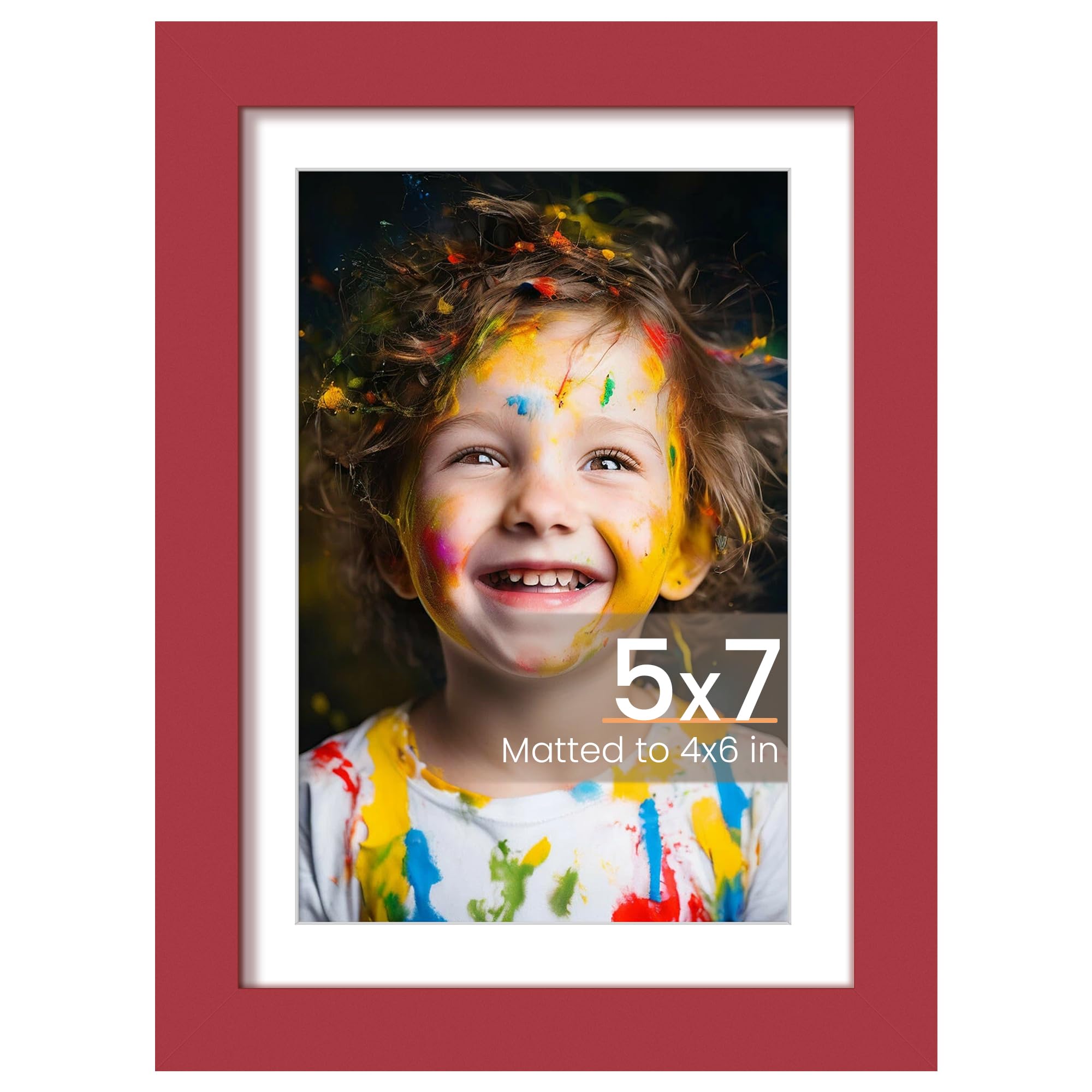 upsimples 8x10 Picture Frame, Display Pictures 5x7 with Mat or 8x10 Without Mat, Wall Hanging Photo Frame, Black, 1 Pack