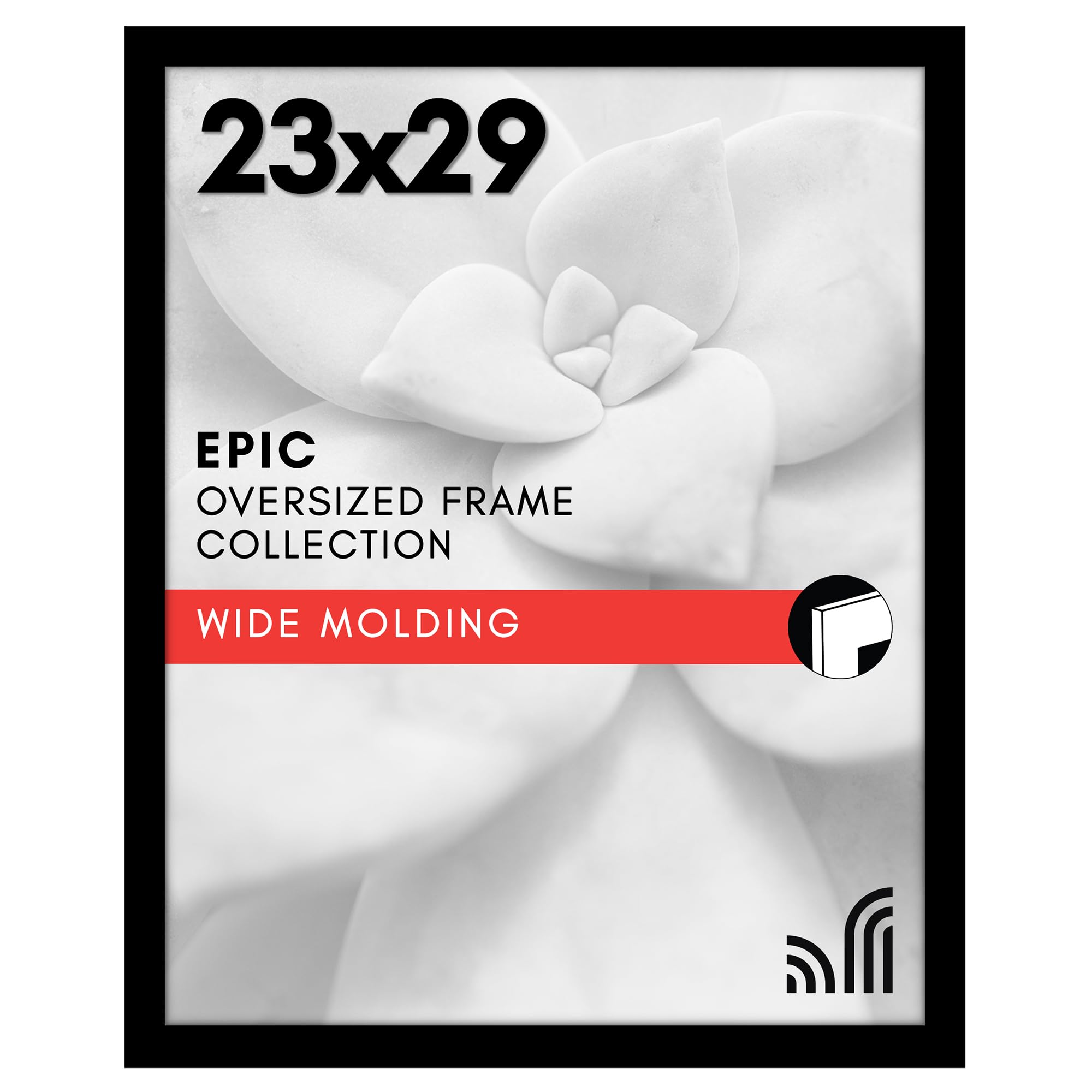 Americanflat 18x24 Poster Frame with Polished Plexiglass - Black Picture Frame - Wide Photo Frames Made of Engineered Wood for Vertical or Horizontal Wall Display - Epic Collection - Black
