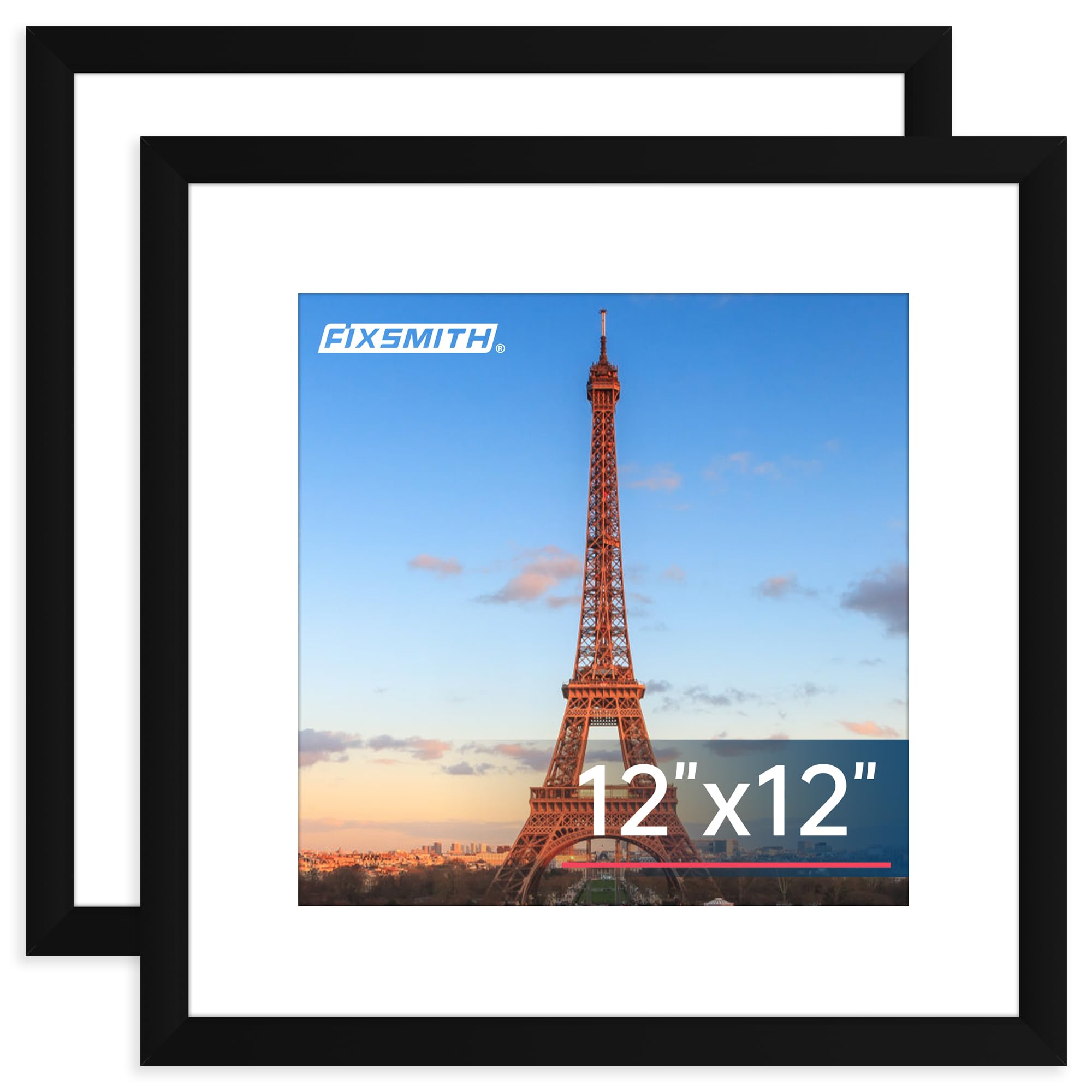 FIXSMITH 5x7 Picture Frame Set of 10, Photo Frame Bulk with HD Plexiglass, Display Pictures 4x6 with Mat or 5x7 Without Mat Multi Picture Frames Collage for Tabletop or Wall Display, Black