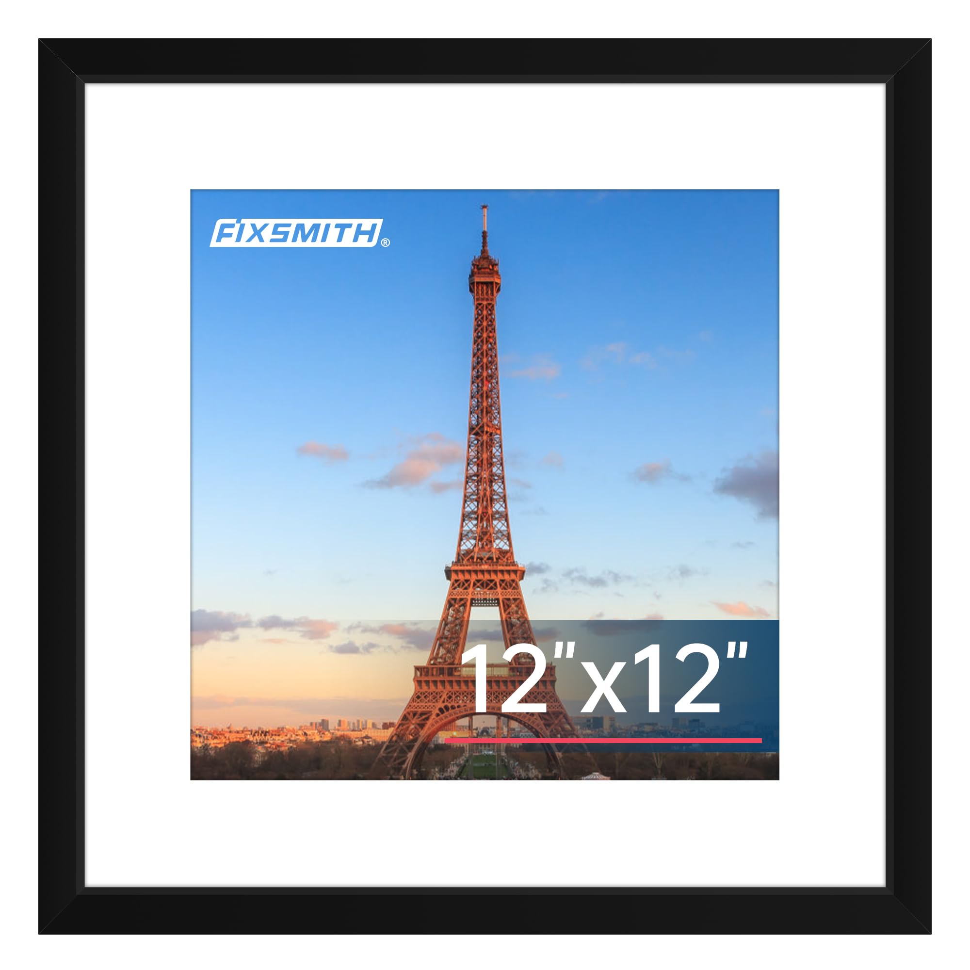 FIXSMITH 5x7 Picture Frame Set of 10, Photo Frame Bulk with HD Plexiglass, Display Pictures 4x6 with Mat or 5x7 Without Mat Multi Picture Frames Collage for Tabletop or Wall Display, Black
