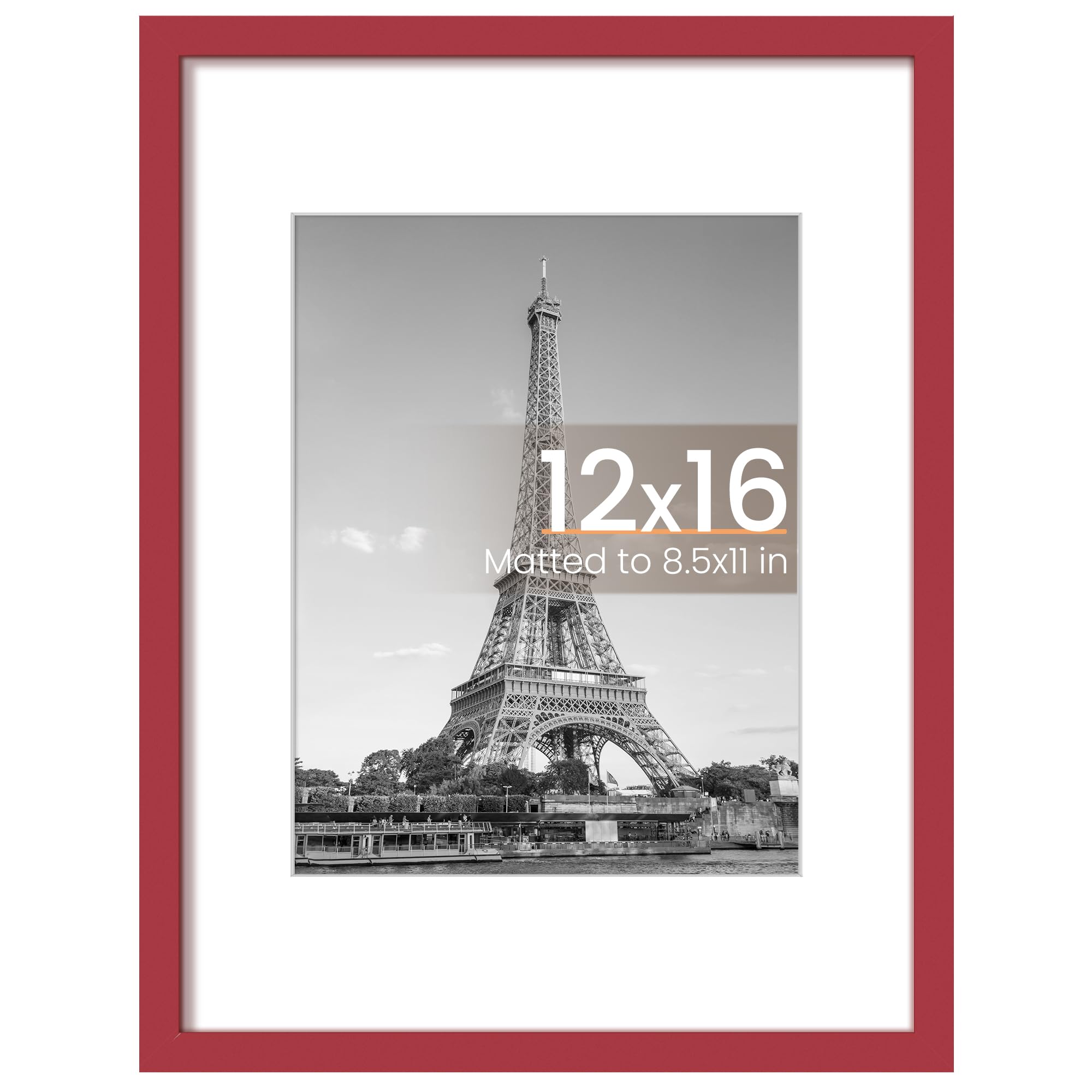 upsimples 11x17 Picture Frame, Display Pictures 9x15 with Mat or 11 x 17 Without, Wall Hanging Poster Frames, Black, 1 Pack
