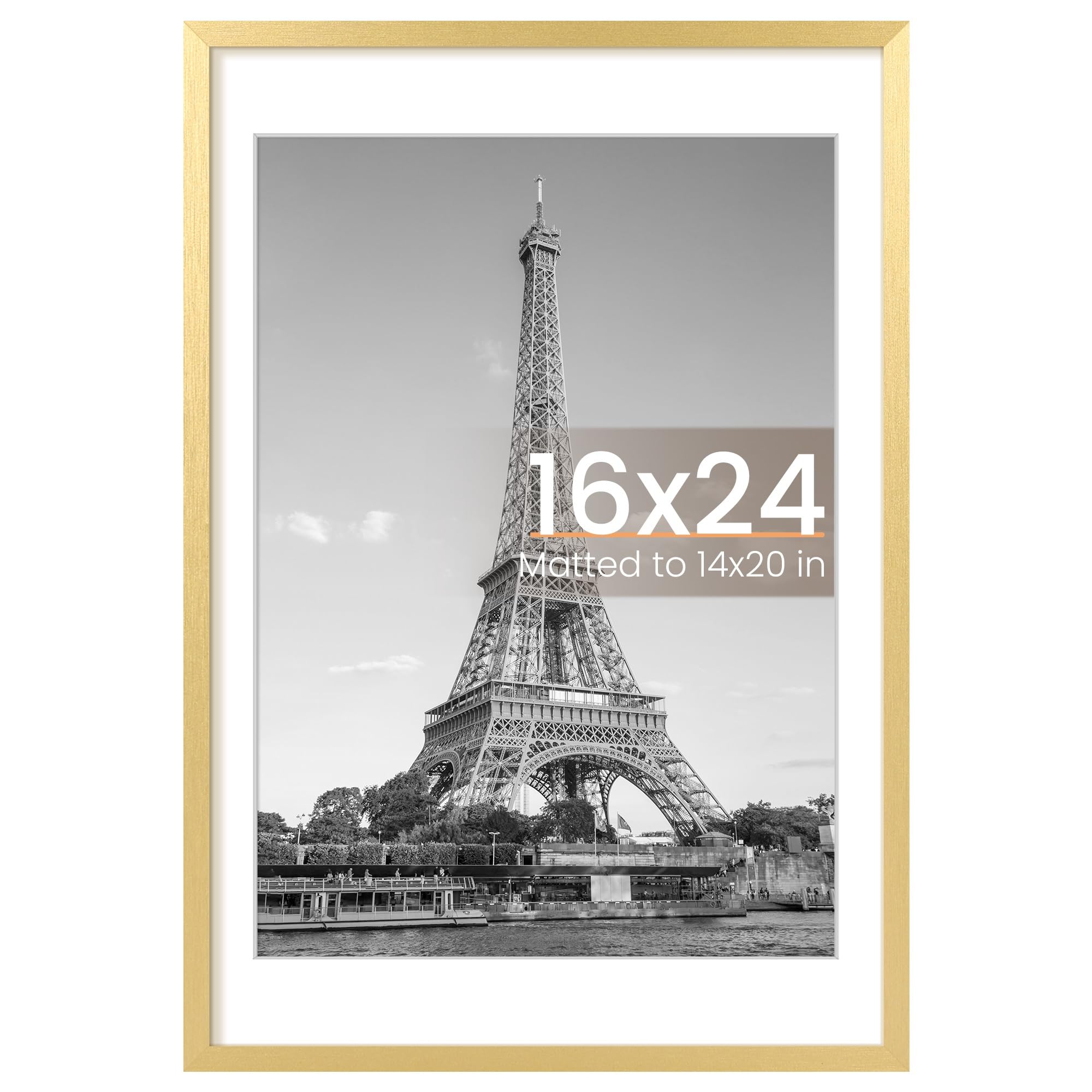 upsimples 8x10 Picture Frame, Display Pictures 5x7 with Mat or 8x10 Without Mat, Wall Hanging Photo Frame, Black, 1 Pack