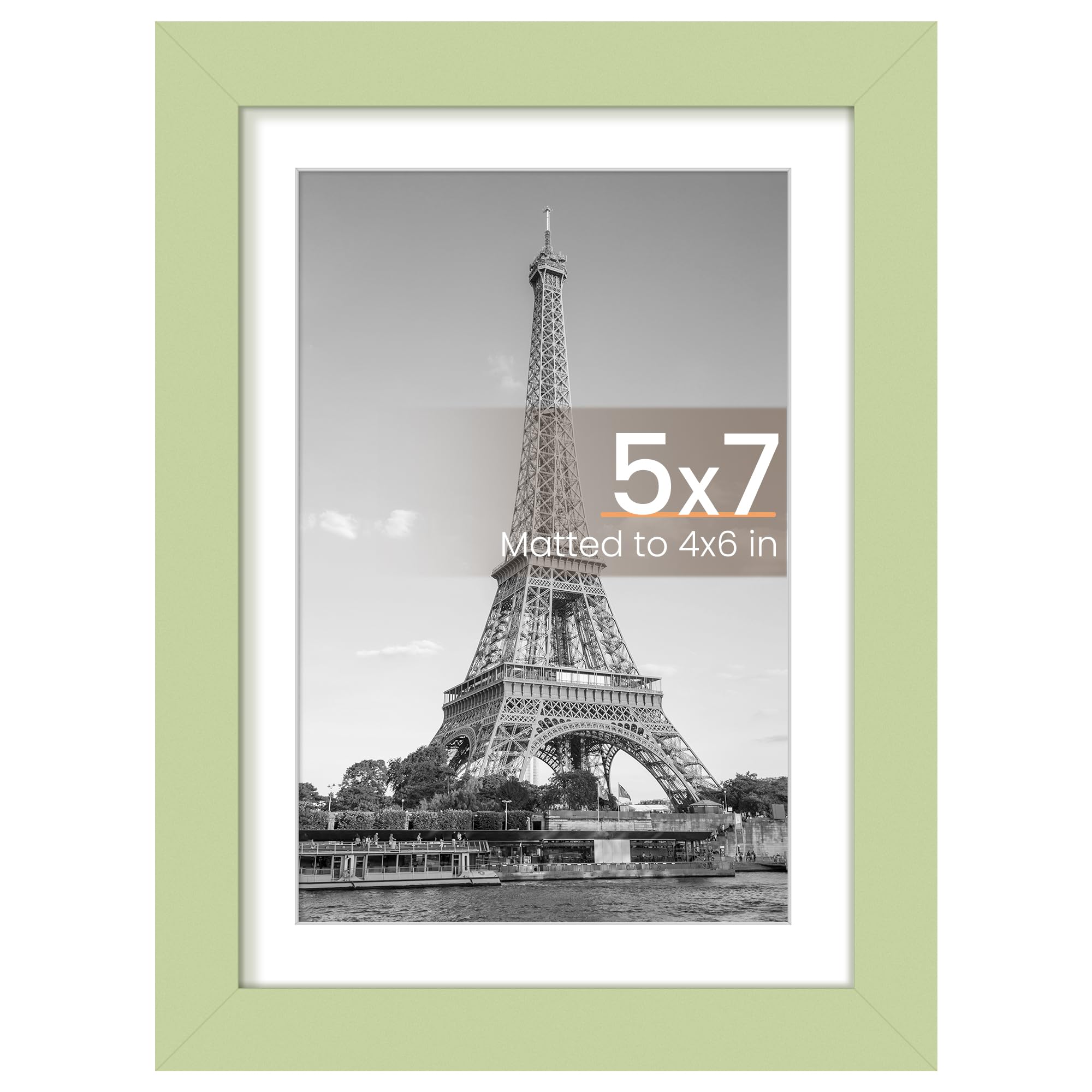 upsimples 8x10 Picture Frame, Display Pictures 5x7 with Mat or 8x10 Without Mat, Wall Hanging Photo Frame, Black, 1 Pack