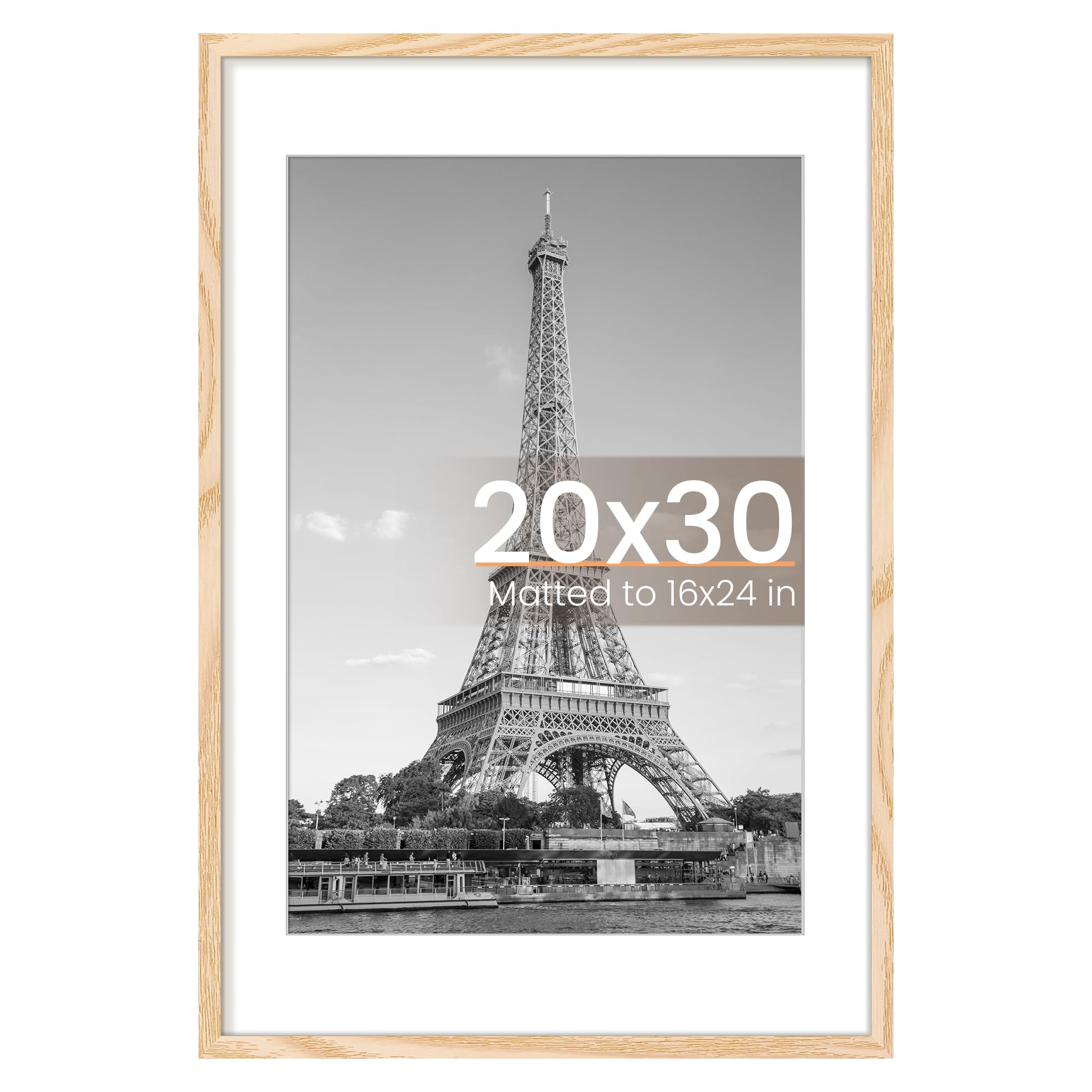 upsimples 8x10 Picture Frame, Display Pictures 5x7 with Mat or 8x10 Without Mat, Wall Hanging Photo Frame, Black, 1 Pack