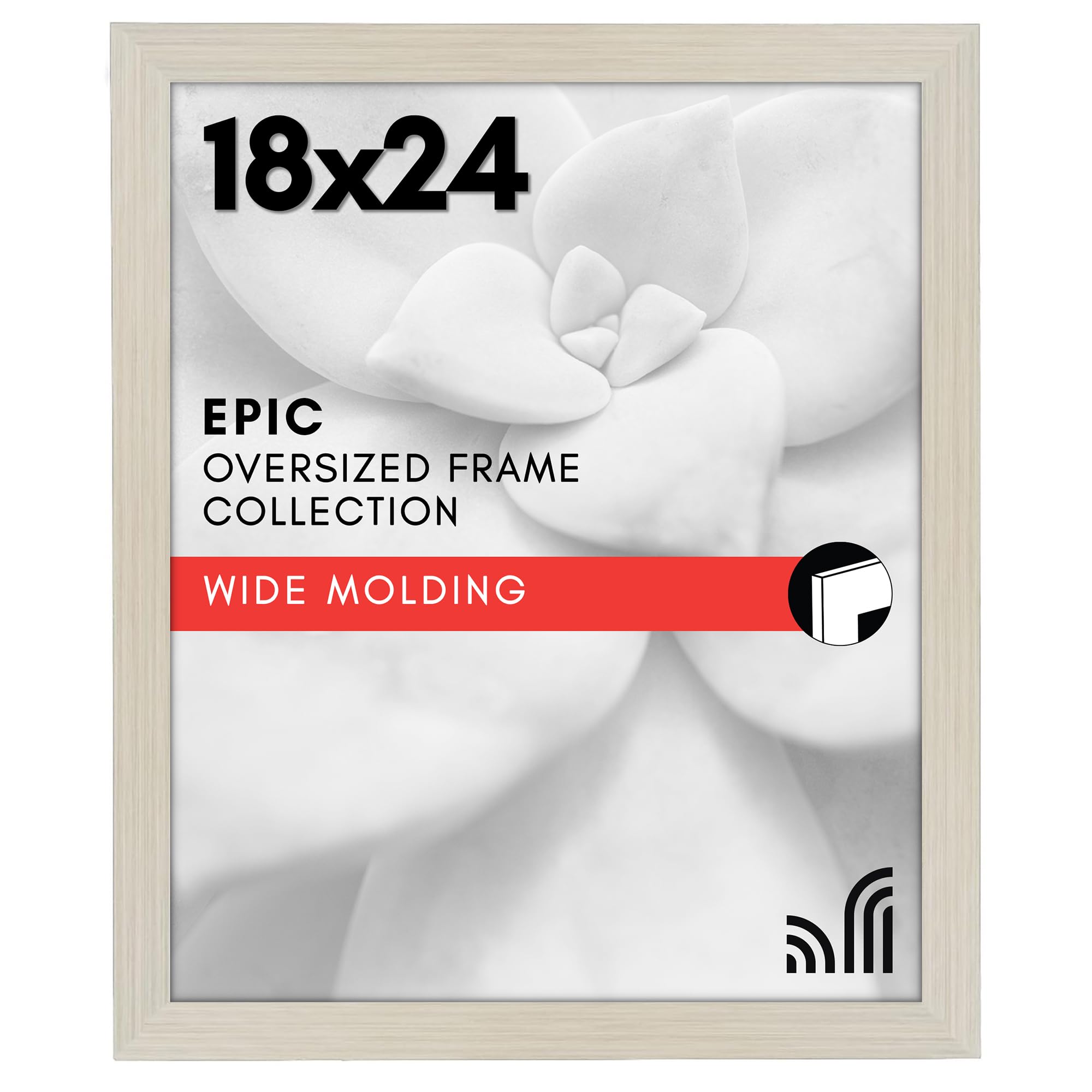 Americanflat 18x24 Poster Frame with Polished Plexiglass - Black Picture Frame - Wide Photo Frames Made of Engineered Wood for Vertical or Horizontal Wall Display - Epic Collection - Black