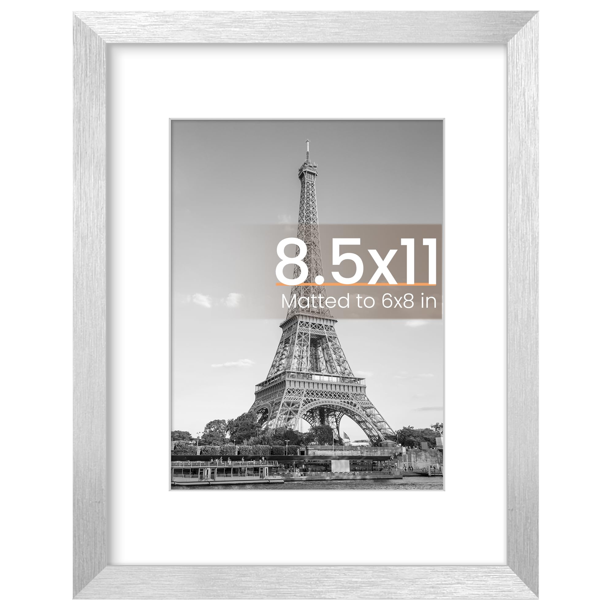 upsimples 11x17 Picture Frame, Display Pictures 9x15 with Mat or 11 x 17 Without, Wall Hanging Poster Frames, Black, 1 Pack
