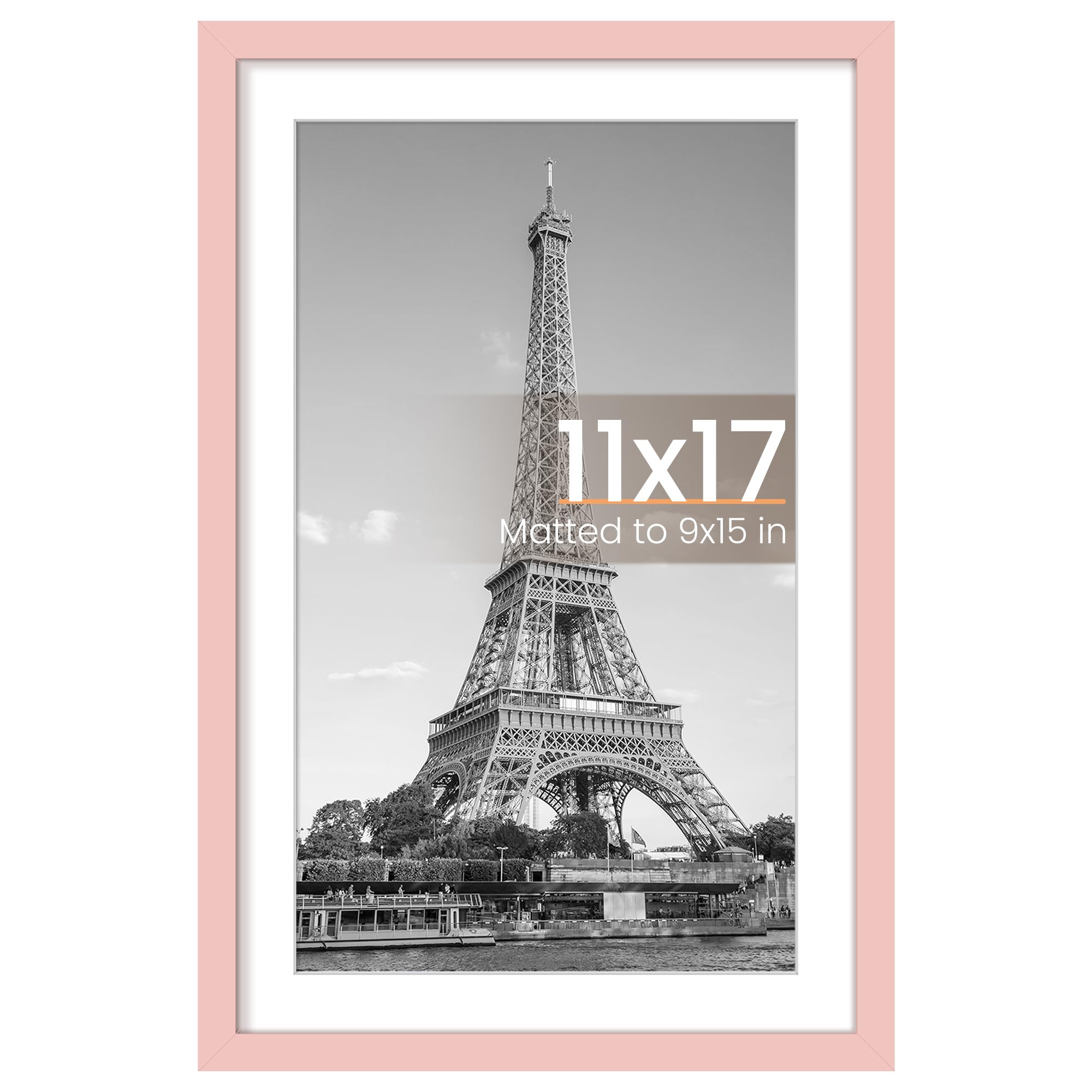 upsimples 8x10 Picture Frame, Display Pictures 5x7 with Mat or 8x10 Without Mat, Wall Hanging Photo Frame, Black, 1 Pack